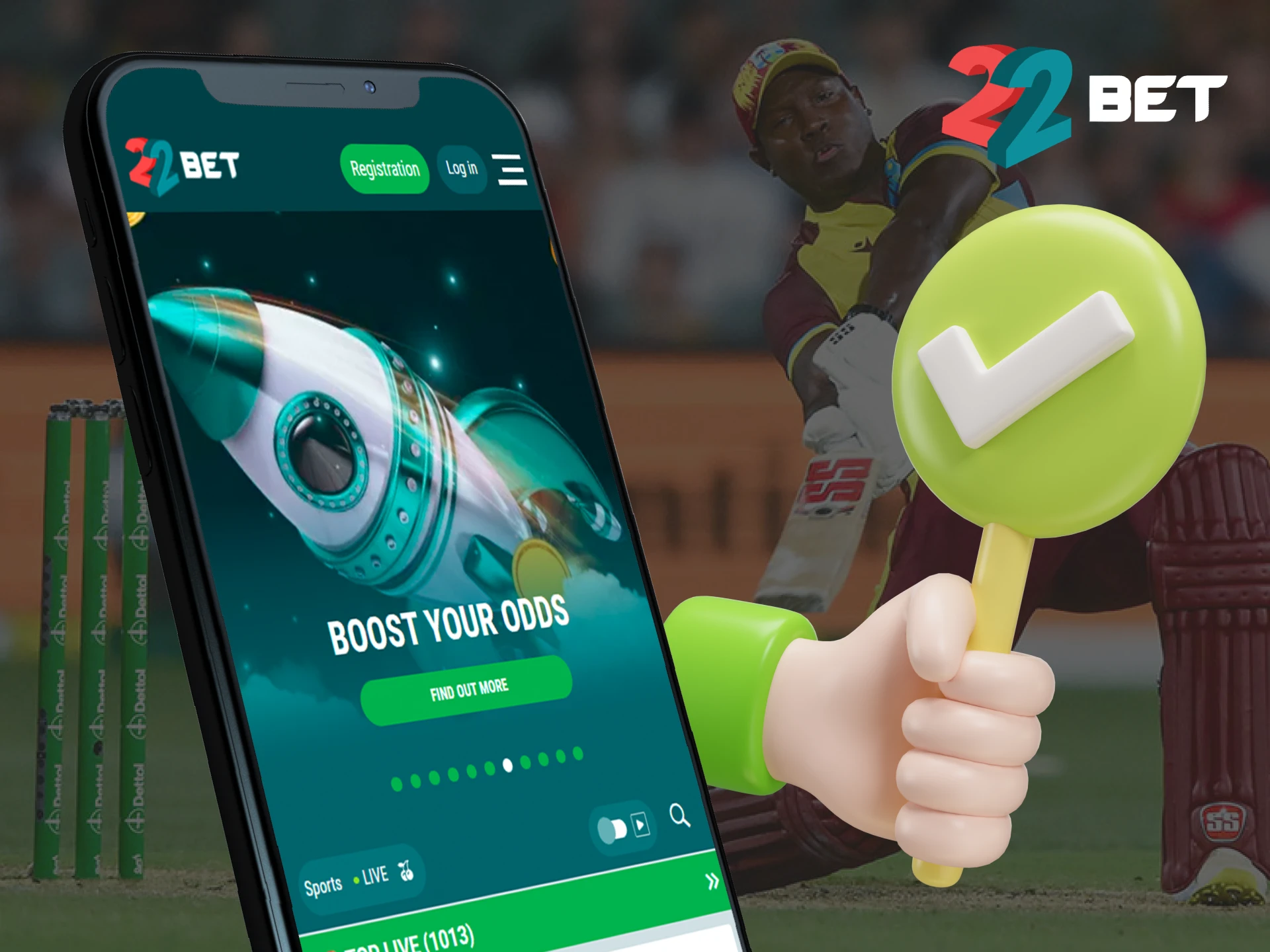 Try betting on casinos and sports in the convenient 22Bet mobile app.