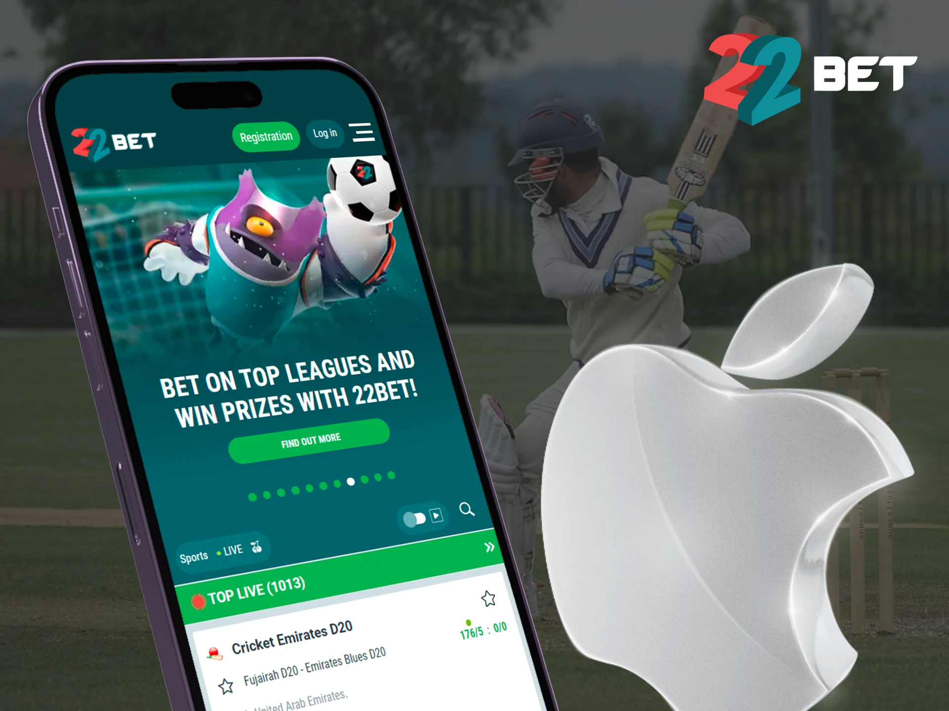 Download the 22Bet app for iOS.