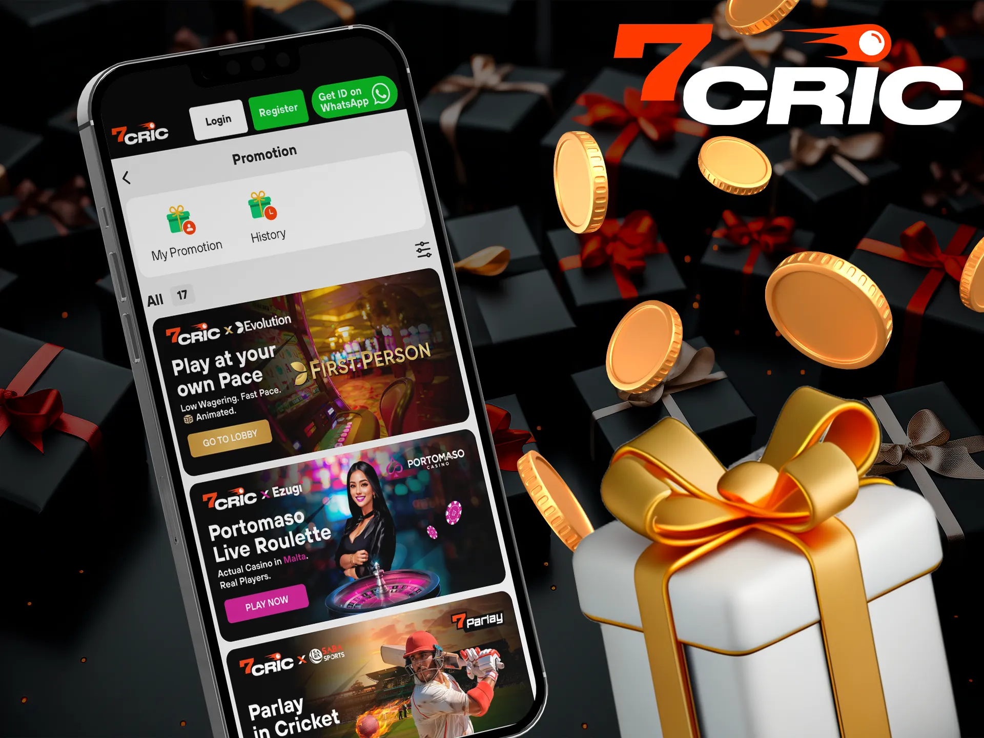 Choose and use the right bonus in the 7Cric app.