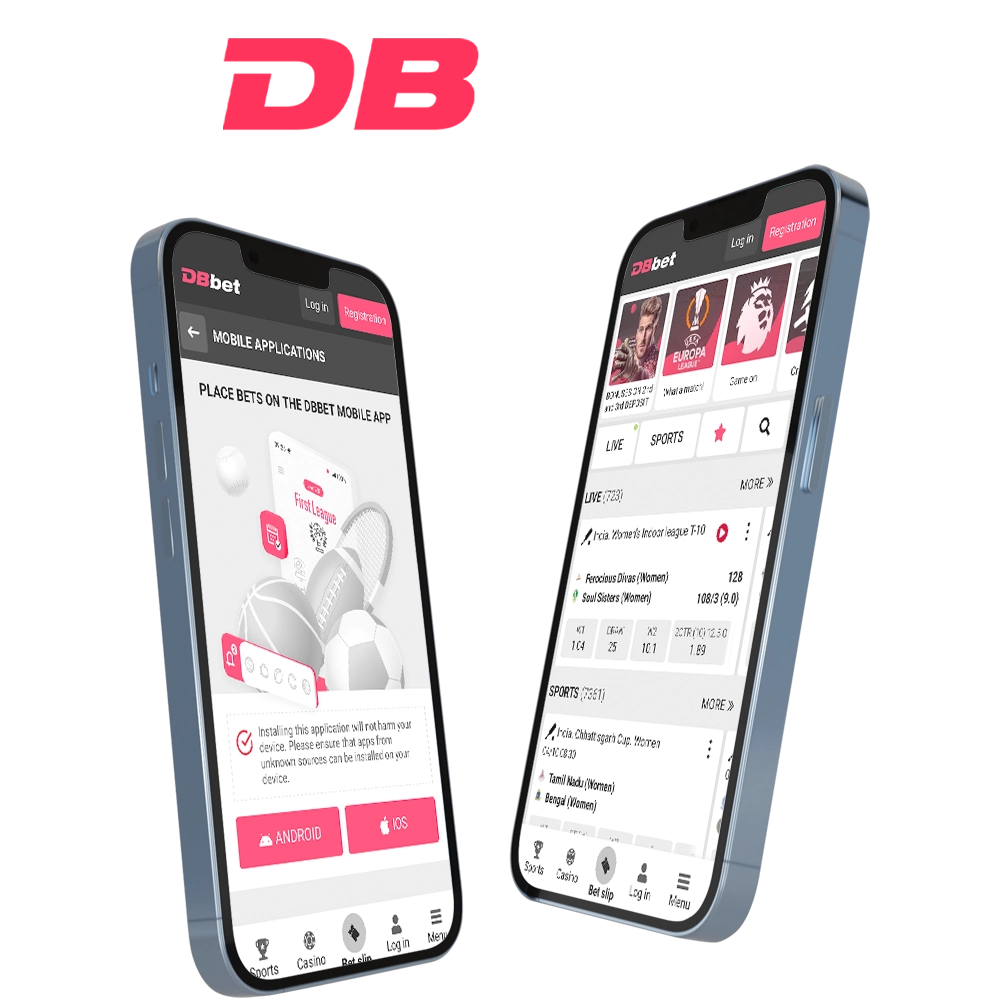 Place bets on your smartphone on the DbBet app.