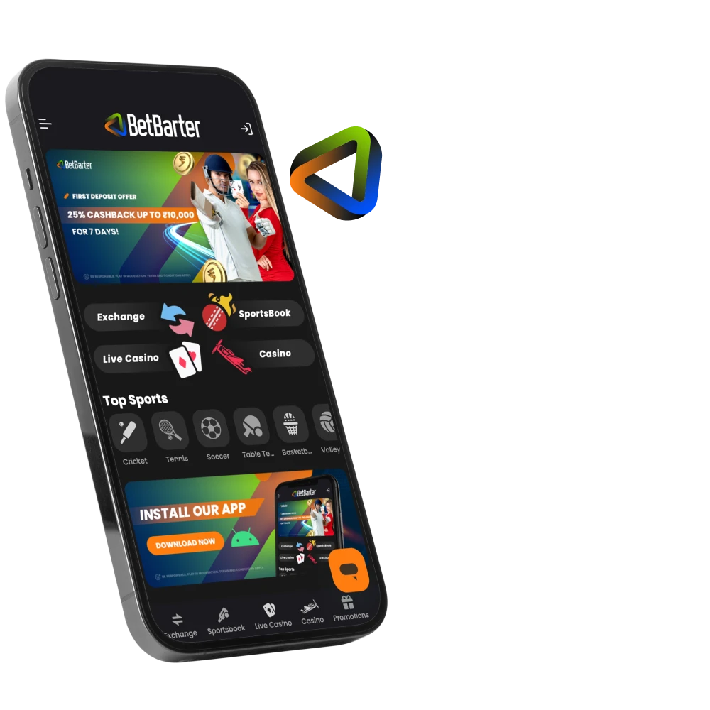 Is there a phone application for the Betbarter online casino.