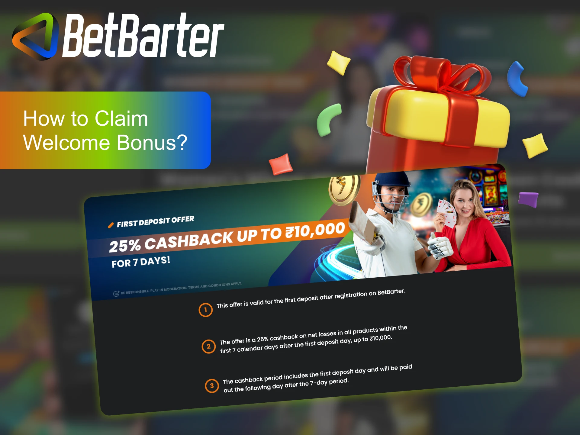 Claim Betbarter welcome bonus by these steps.