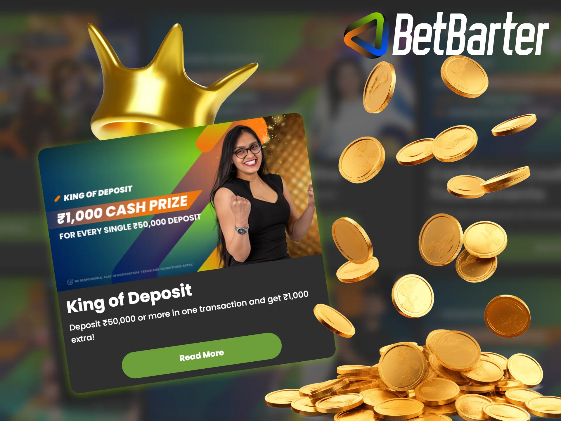 Get an extra cash prize when you deposit at Betbarter.