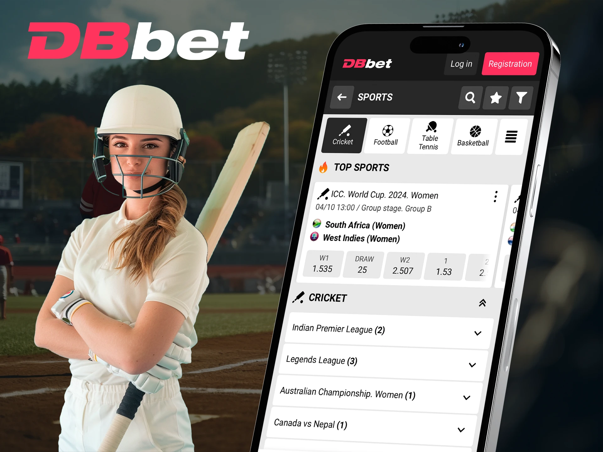 Bet on your favorite cricket teams with DBbet.