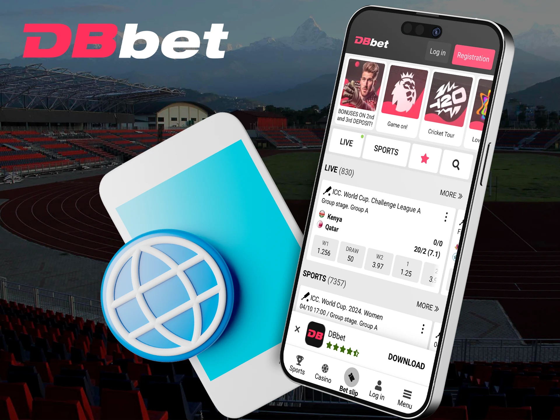 Play at DBbet using the adaptive mobile version.