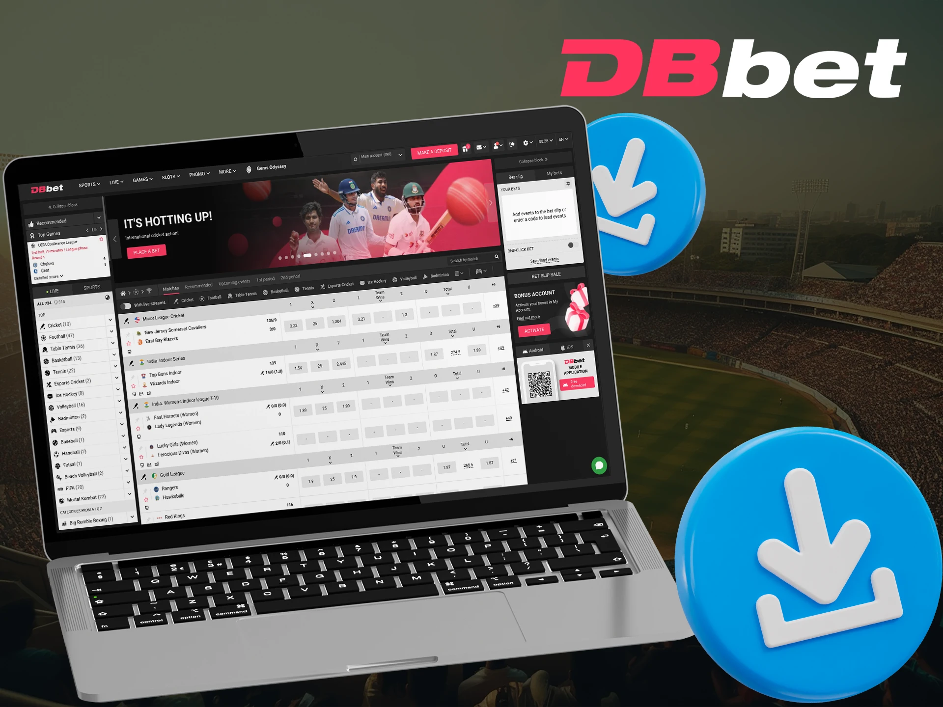 For convenience, install the DBbet application on your PC.