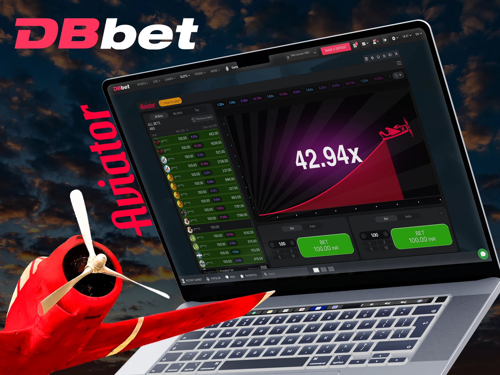 The best odds on the Aviator game only at DBbet.