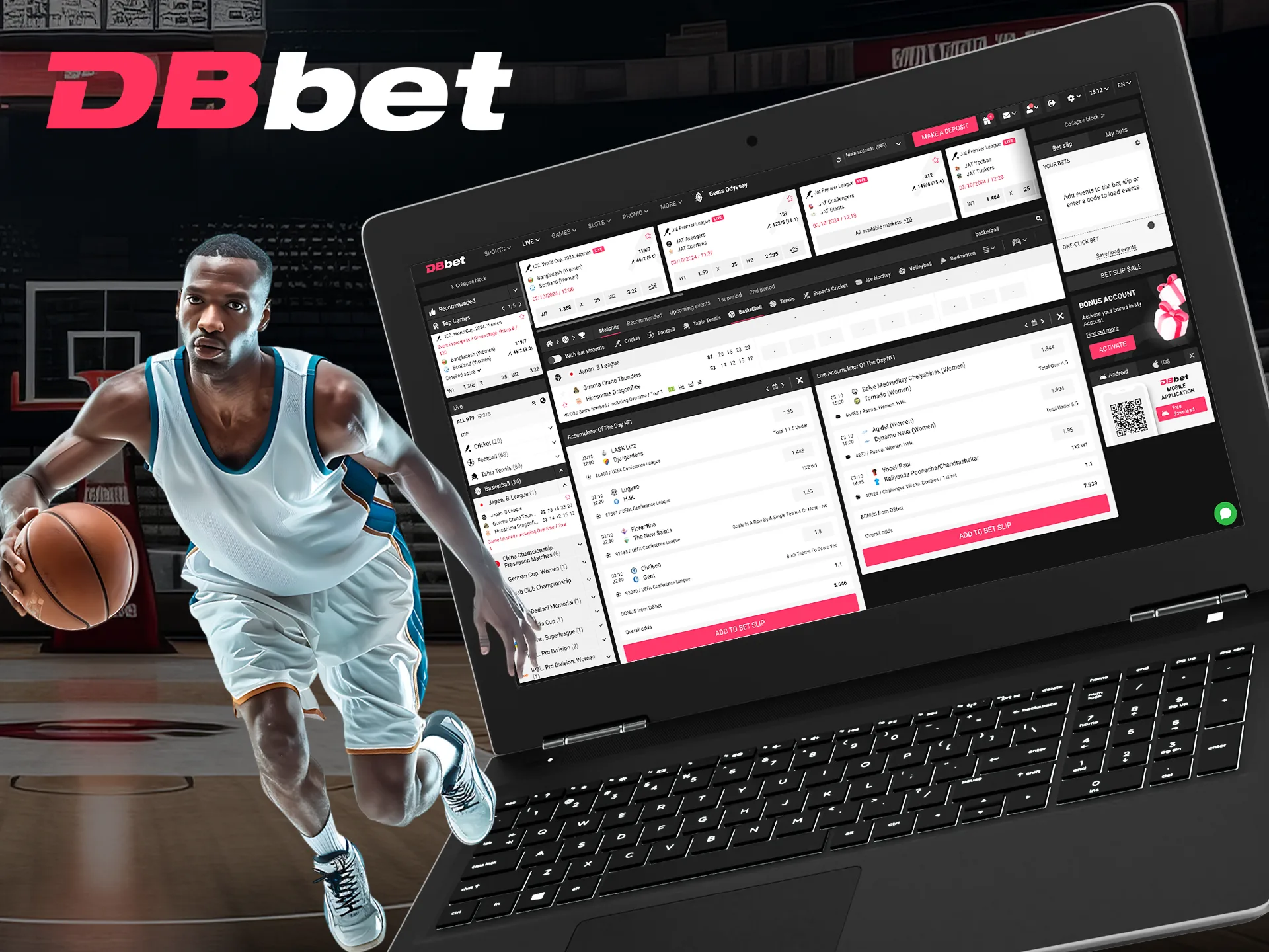 Bet on the basketball champions and join their team at DBbet.