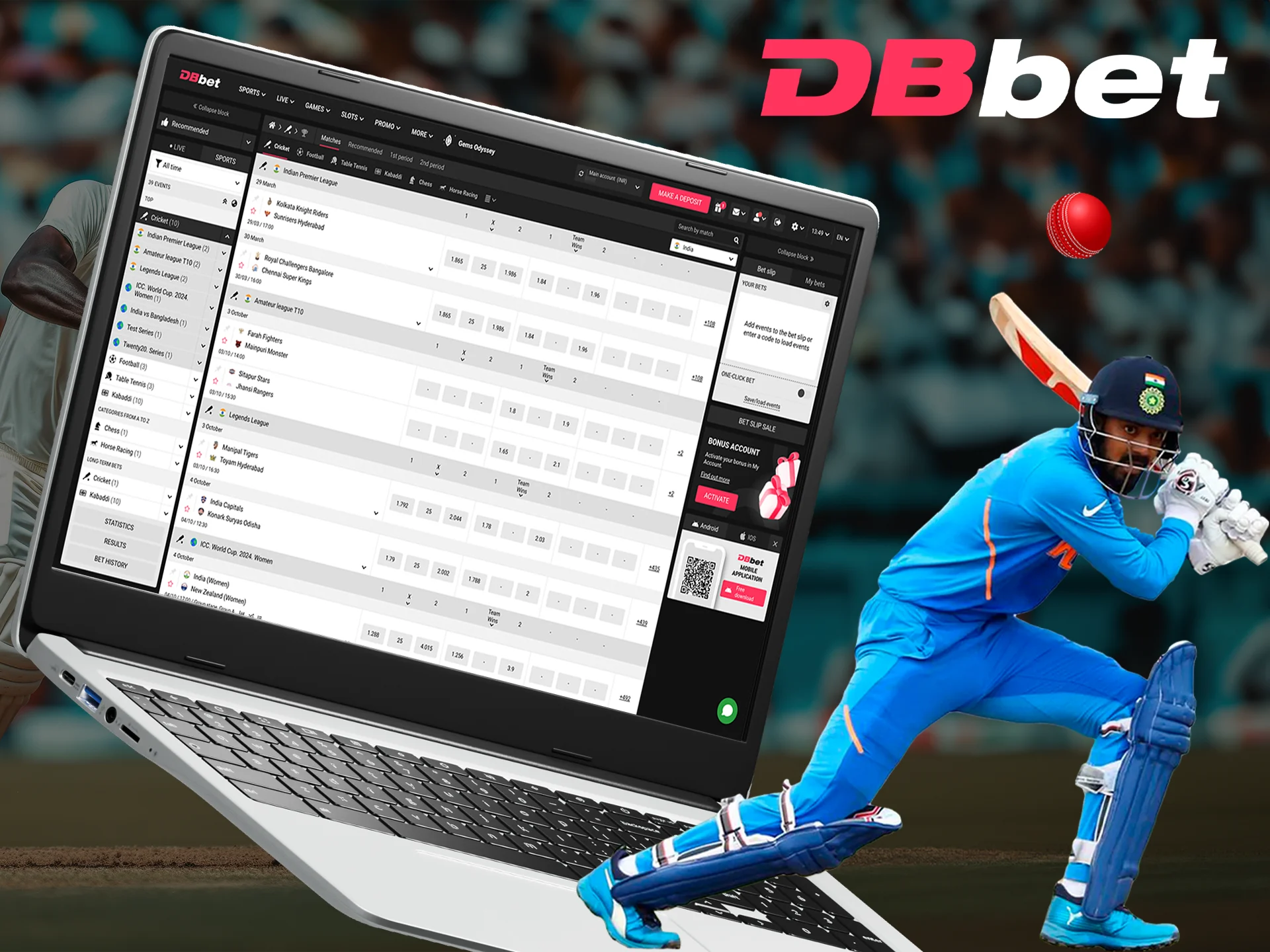 Make cricket predictions with DBbet.