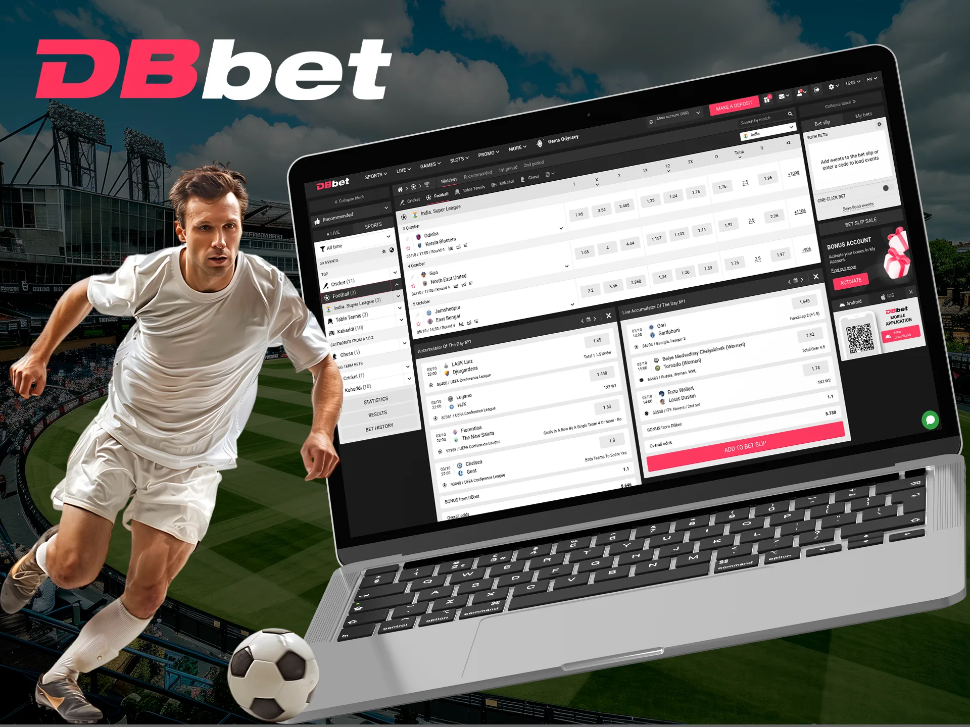 Place your bets on your favorite soccer teams at DBbet.