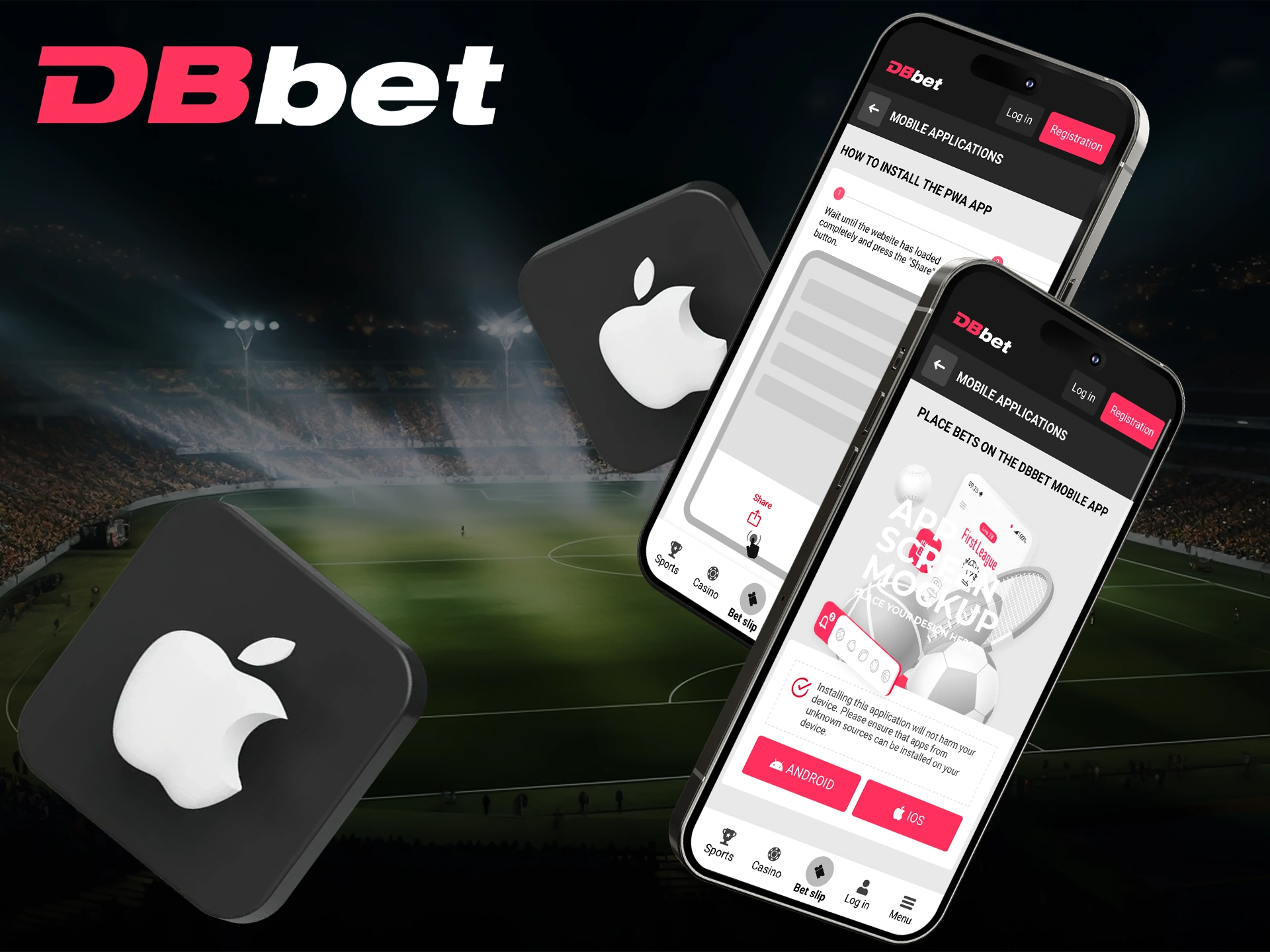 Place your bets using DBbet iOS mobile app.