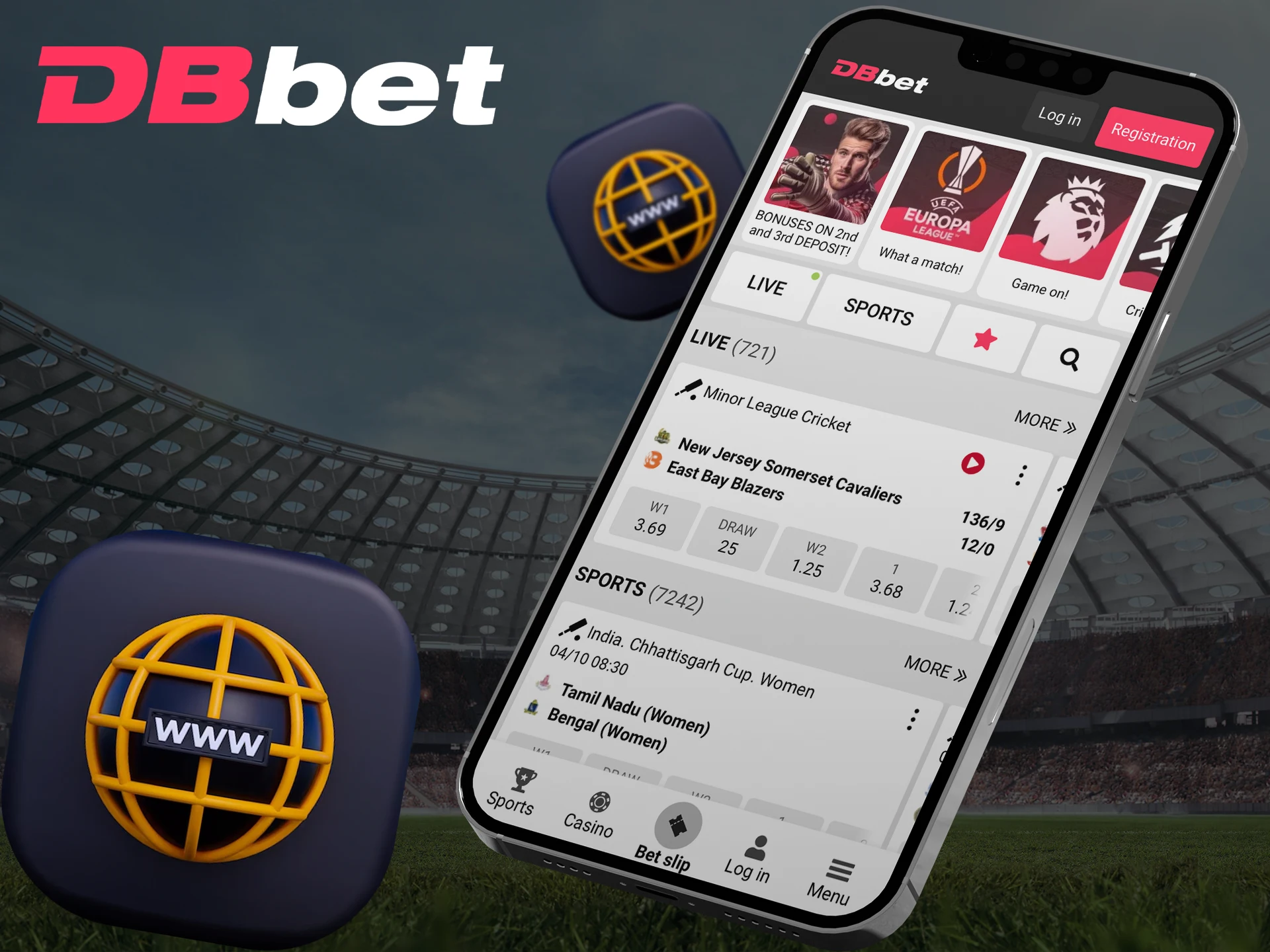 Play DBbet on the mobile version of DBbet.