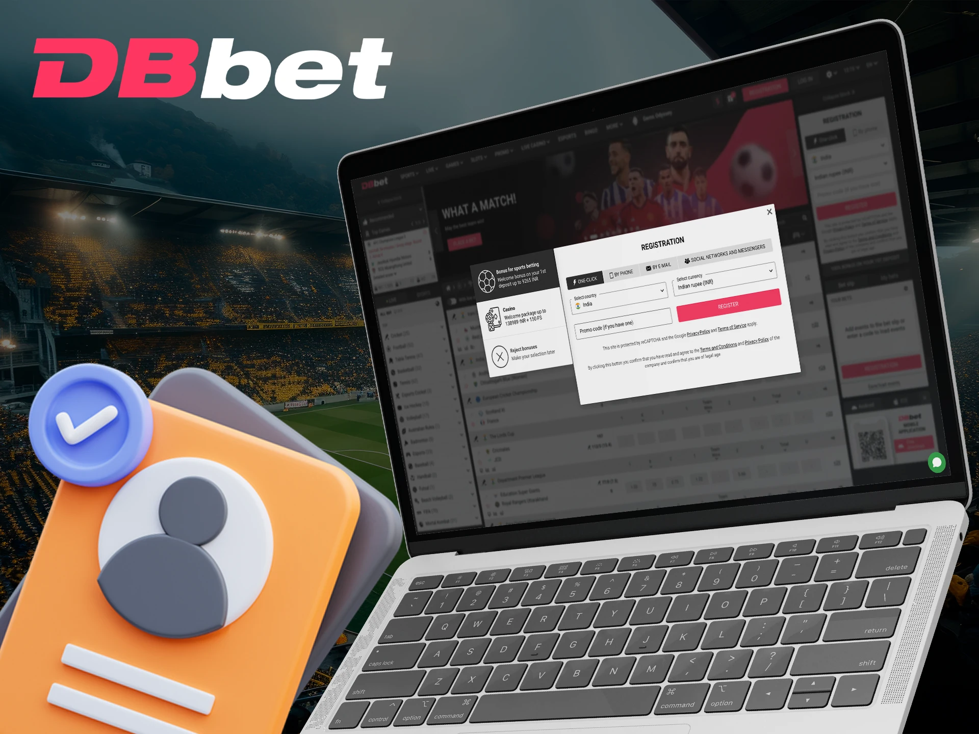 Go through instant registration and start playing at DBbet.