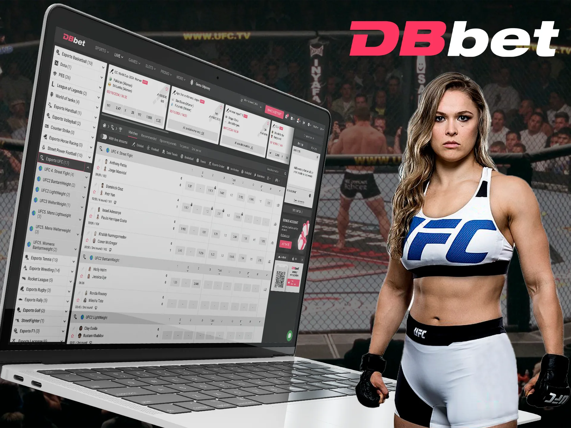 Luck awaits you in betting on UFC at DBbet.