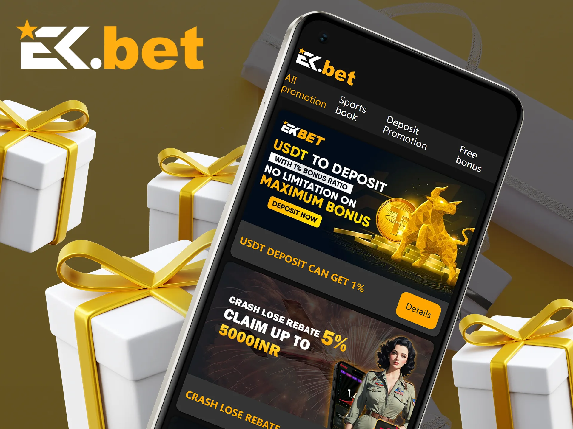 Don't miss the opportunity to get extra money with EkBet bonuses.