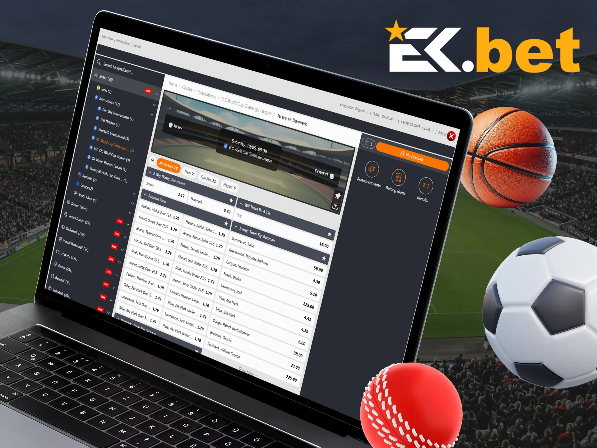 There are various betting options available at EkBet.