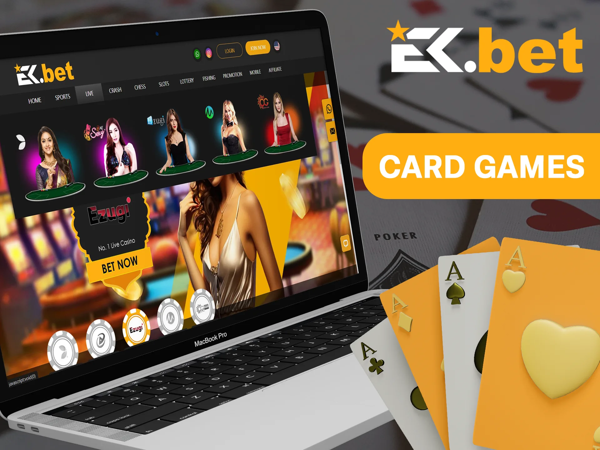 On EkBet you will definitely find a card game that will not leave you indifferent.