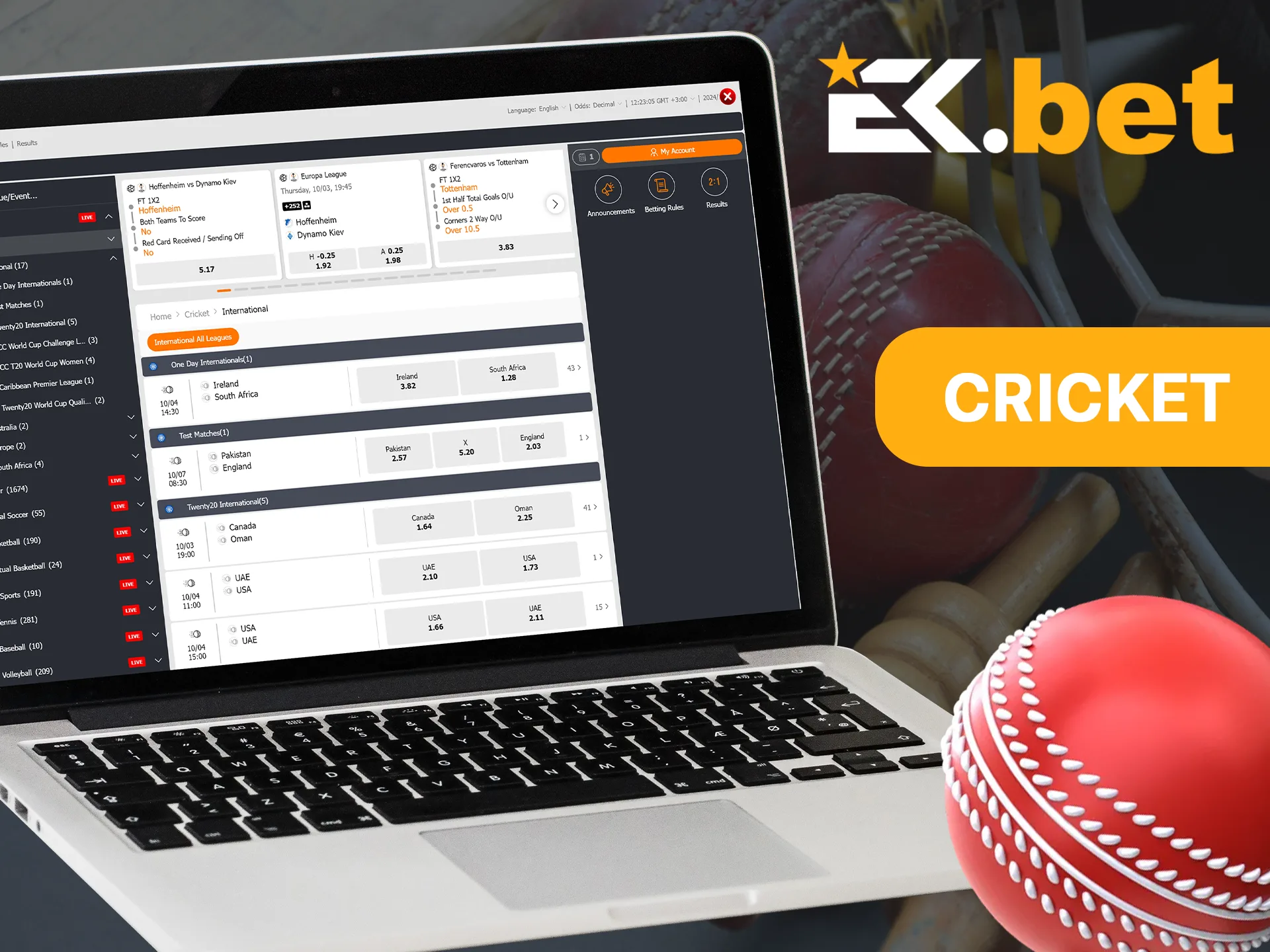 For cricket fans, there are plenty of events available to bet on at EkBet.