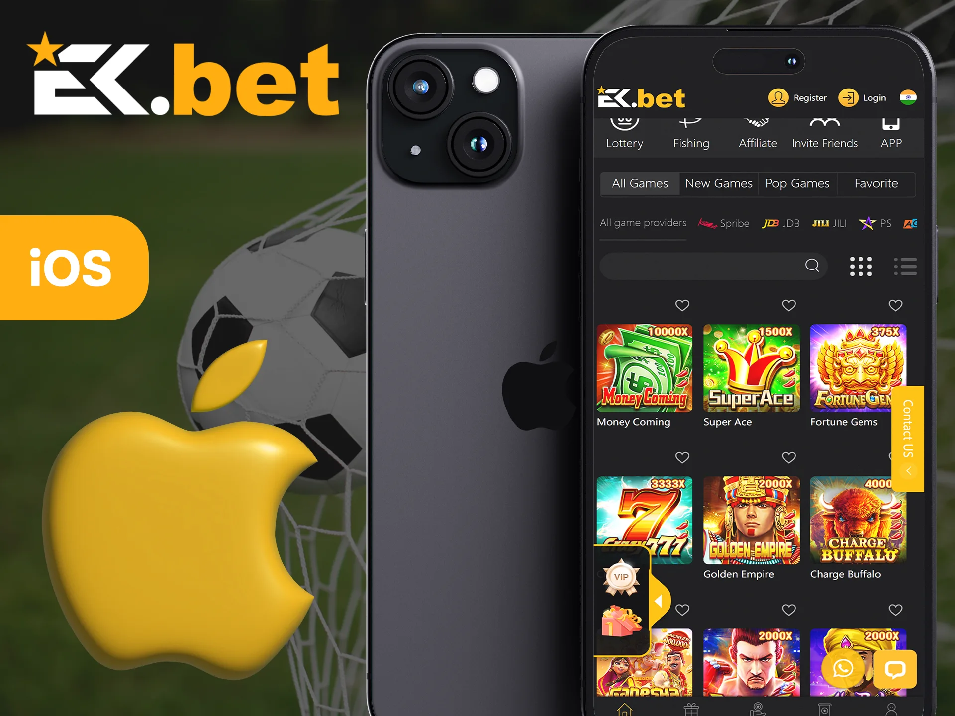 Users of iOS devices can install the EkBet app on their phone.