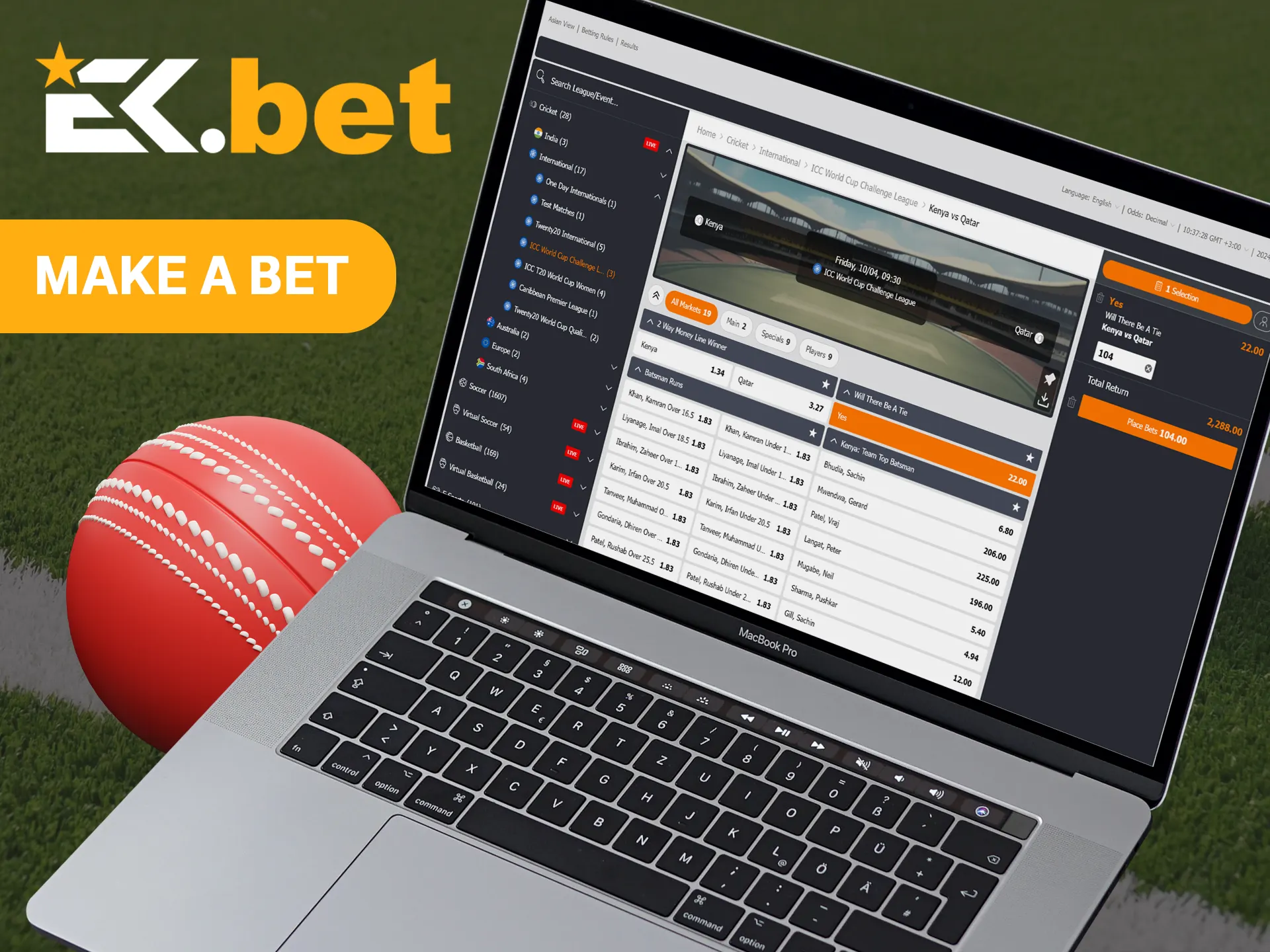 Choose a sporting event and bet on it at EkBet.