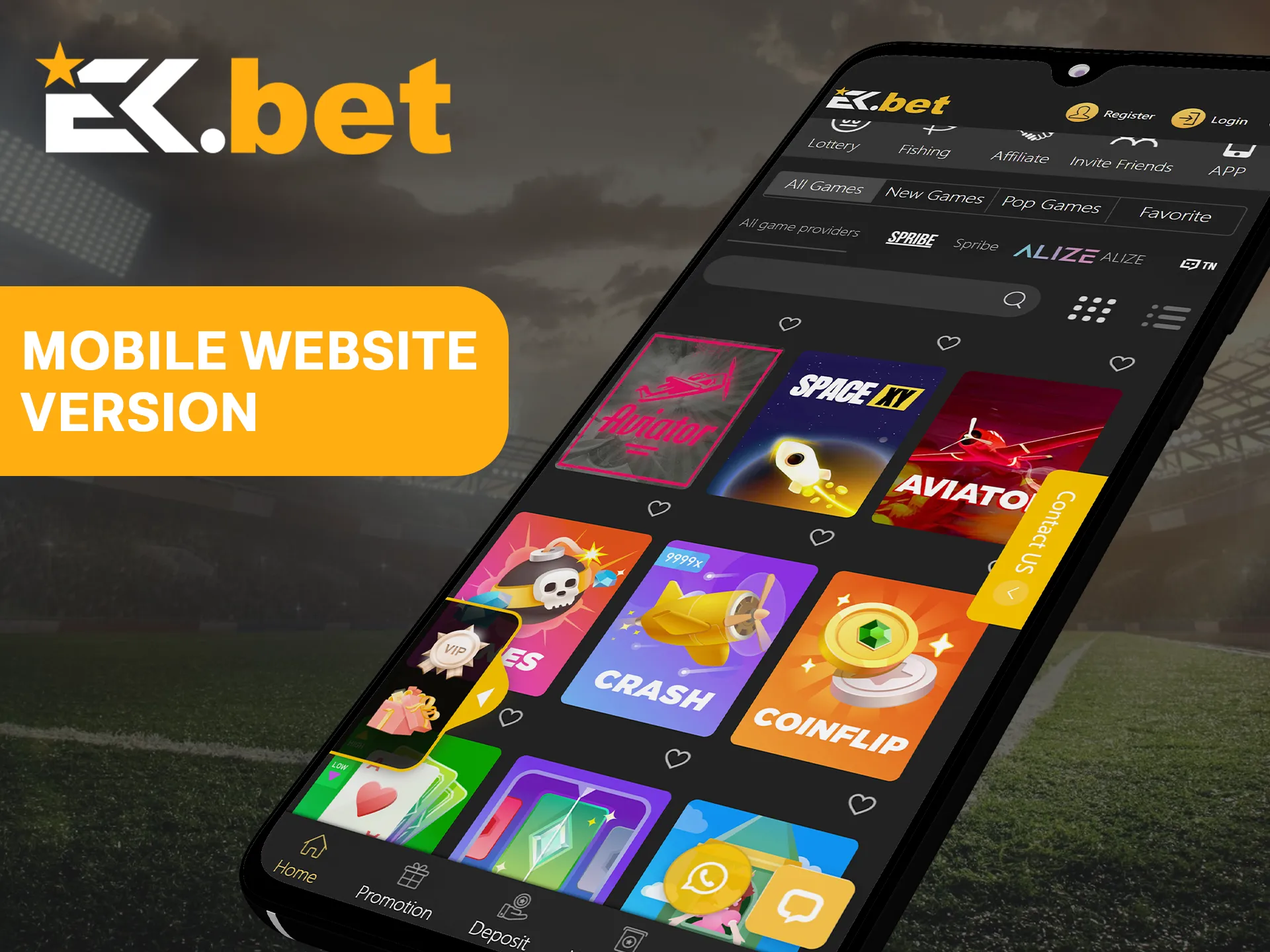 Enjoy the EkBet journey via the mobile version of the site.