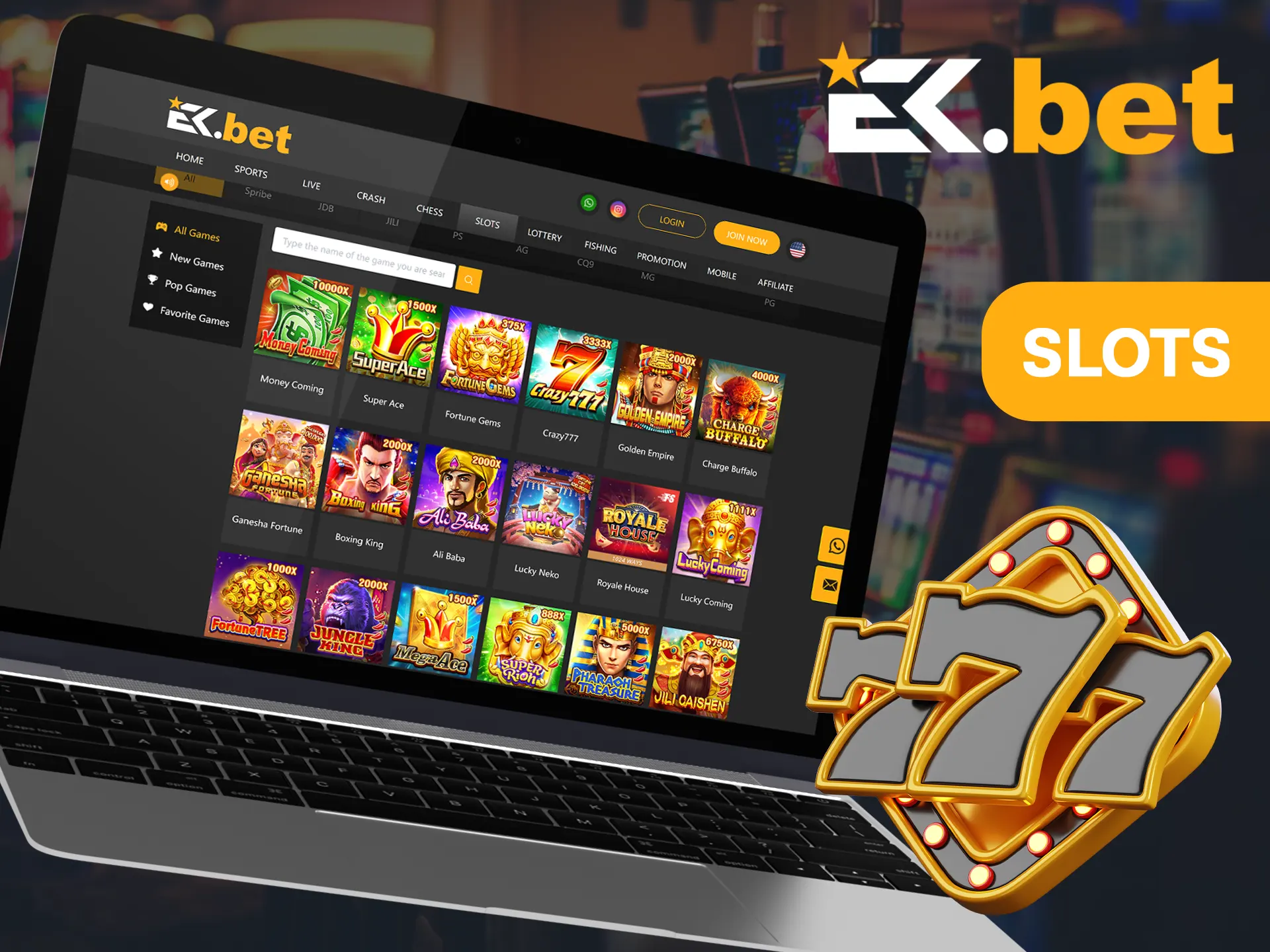 Find your favorite slot games at EkBet.