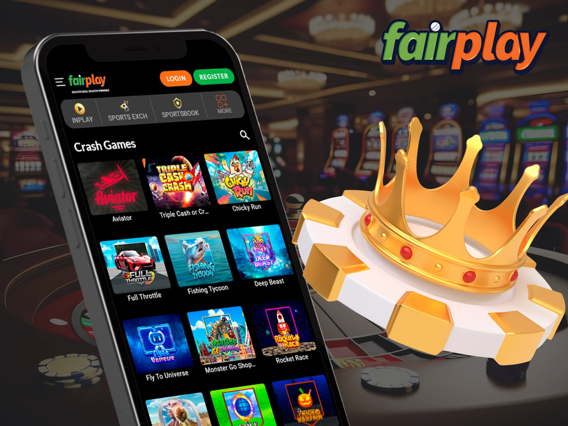 Fairplay offers a variety of casino games such as live casino crash games etc.