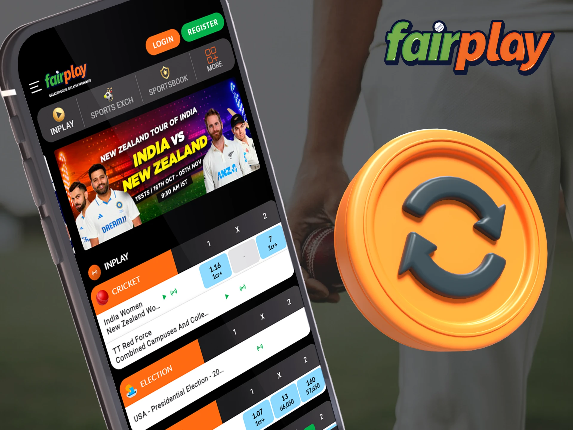 Update the Fairplay app by following these steps.