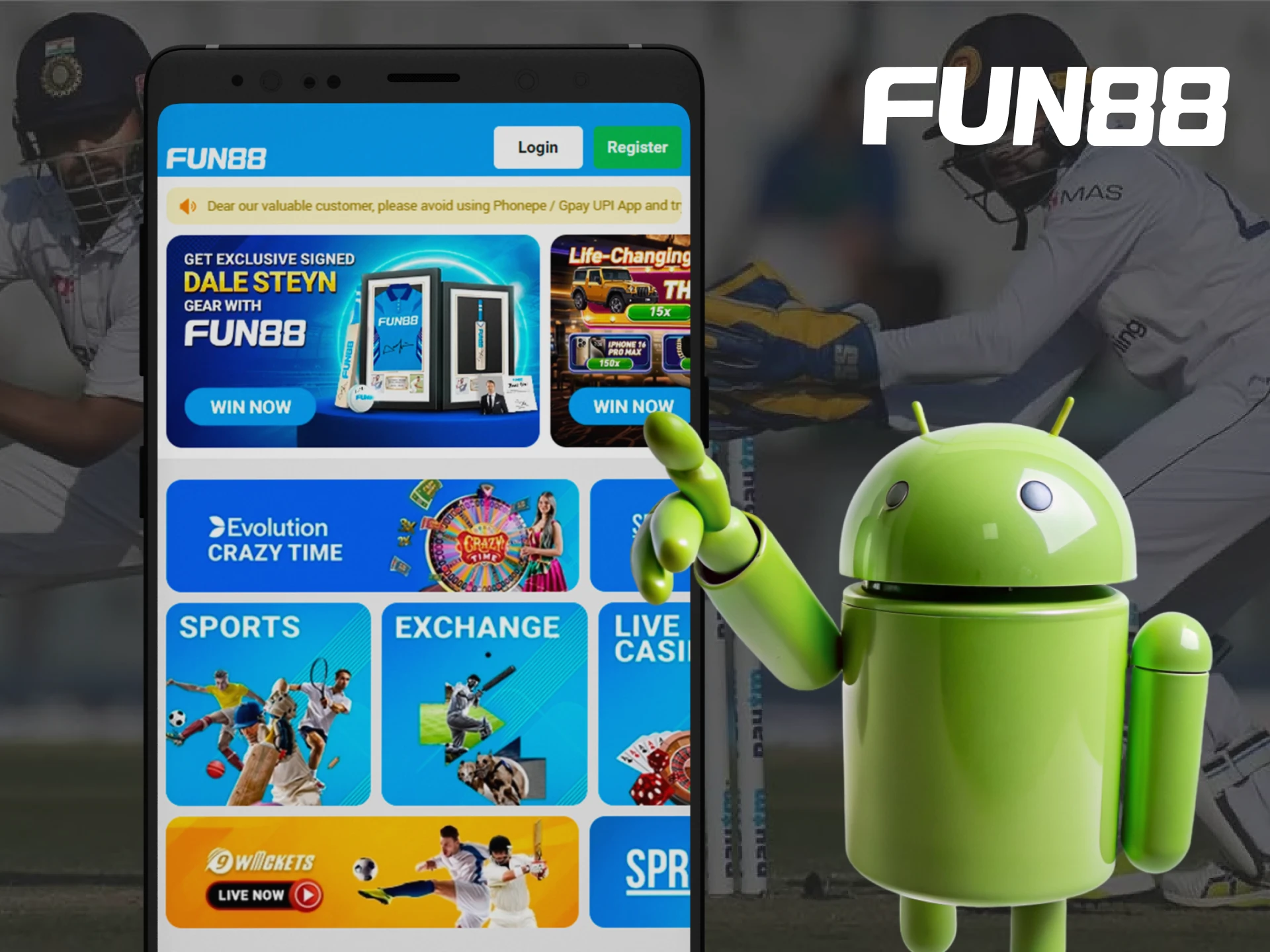 Download Fun88 mobile app for Android.