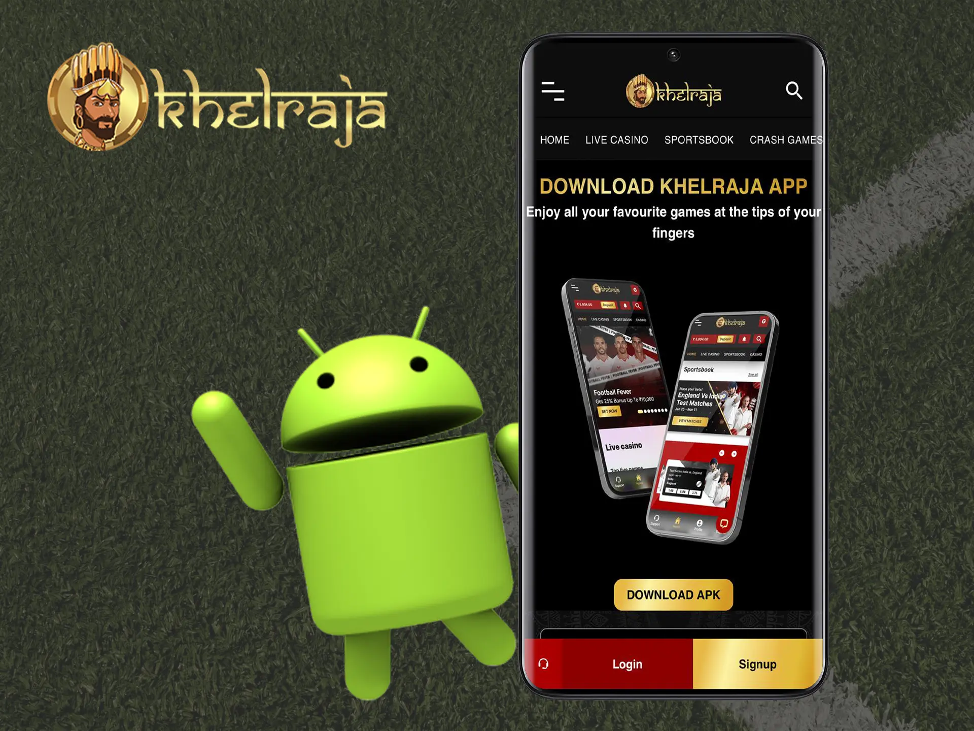 Try the unique Khelraja app for Android devices that has excellent security.