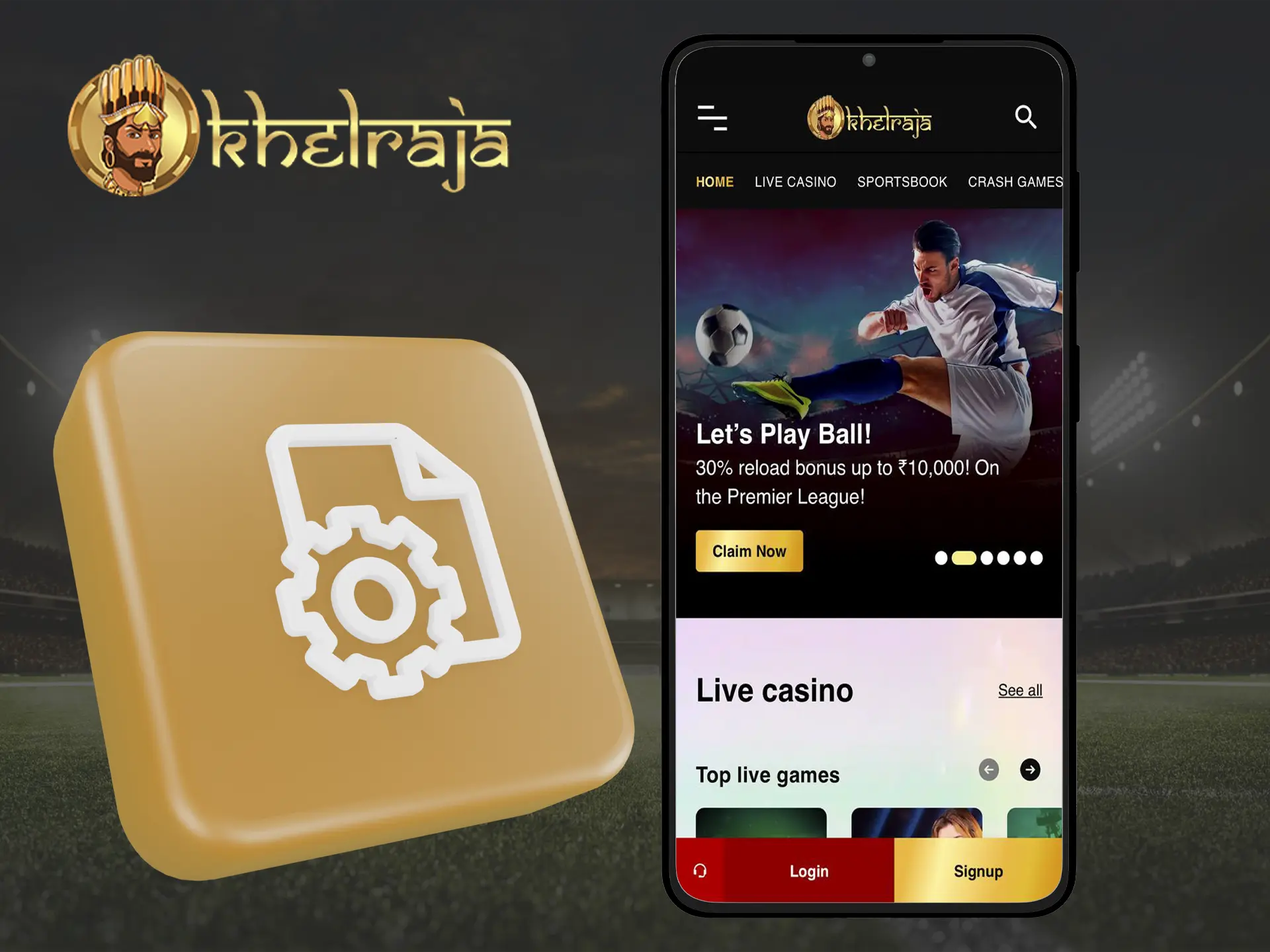 Install the Khelraja app and immerse yourself in the world of gambling and betting.