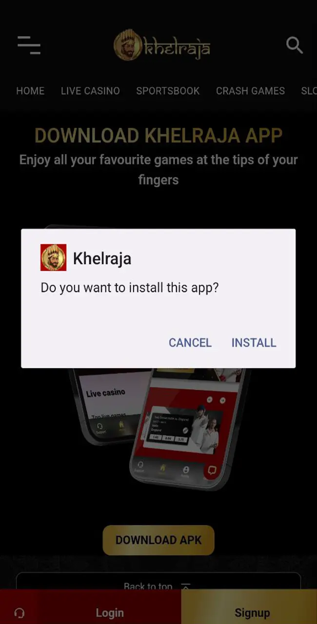 Install the Khelraja app and start winning.