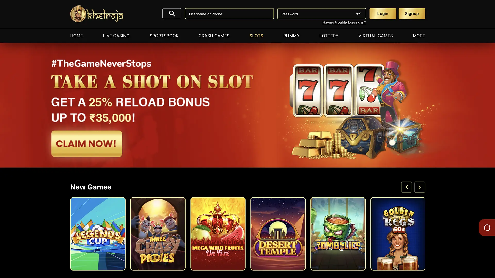 The most popular slots from Khelraja Casino.