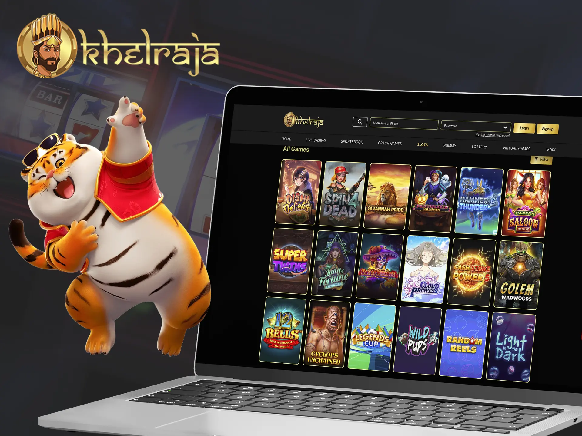 Test your luck with slots from Khelraja Casino.