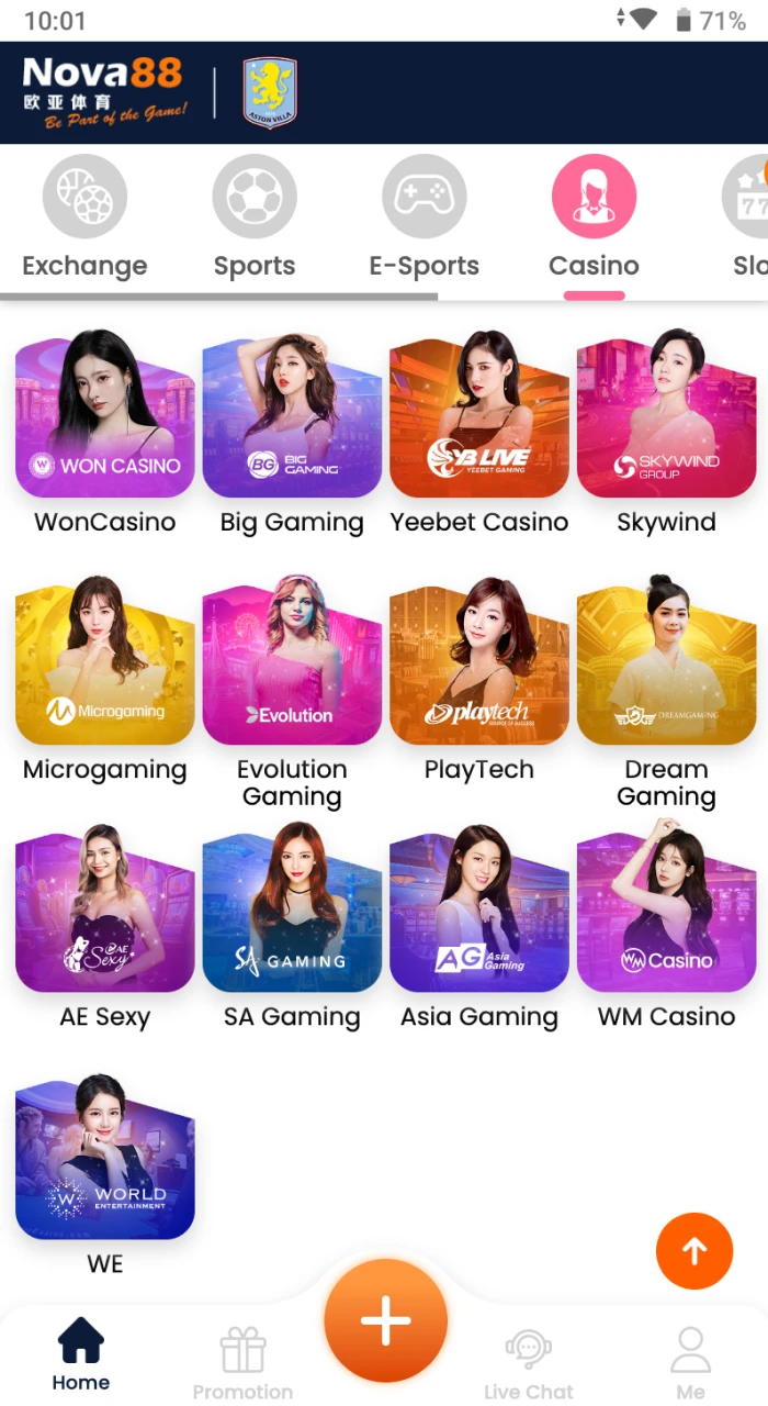 What casino games are there at the Nova88 online casino.