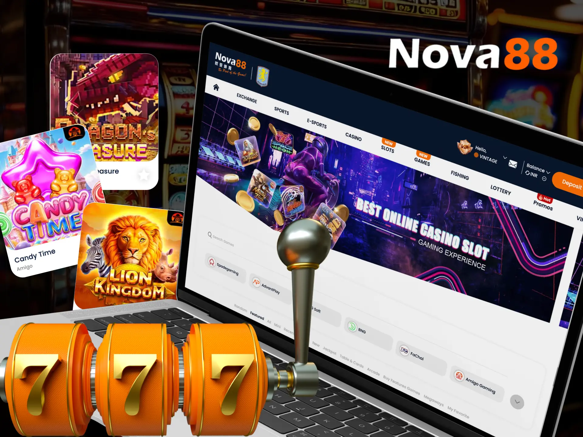 What are the most popular slot games at the Nova88 online casino.