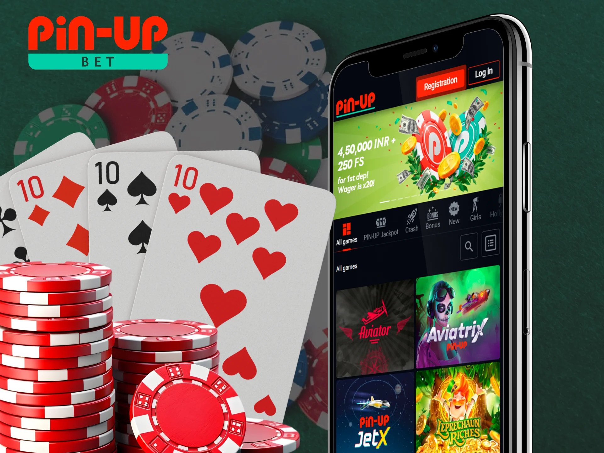 Play profitable casino games in the Pin Up mobile app.