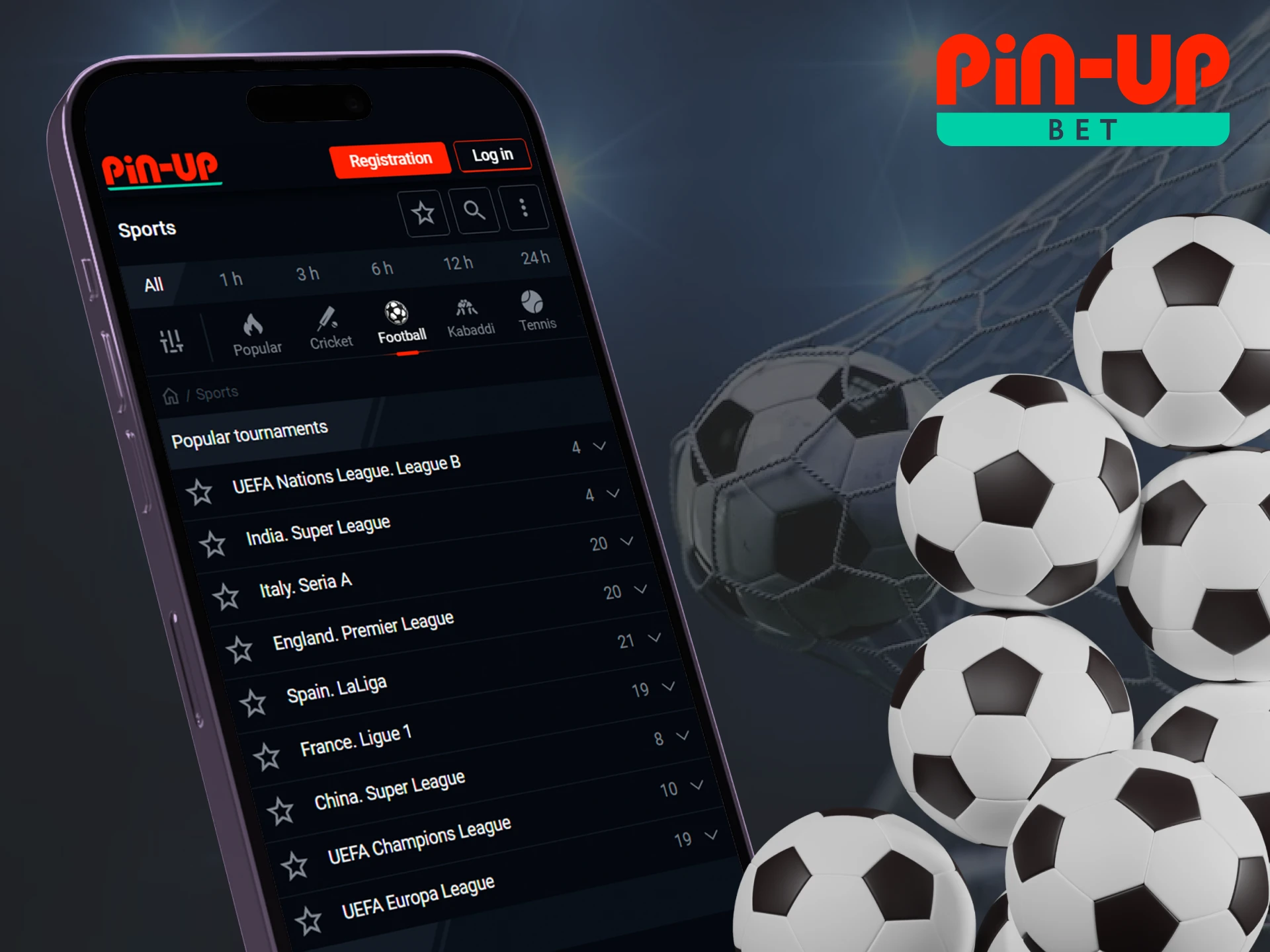 Place bets on your favorite football team in the Pin Up app.