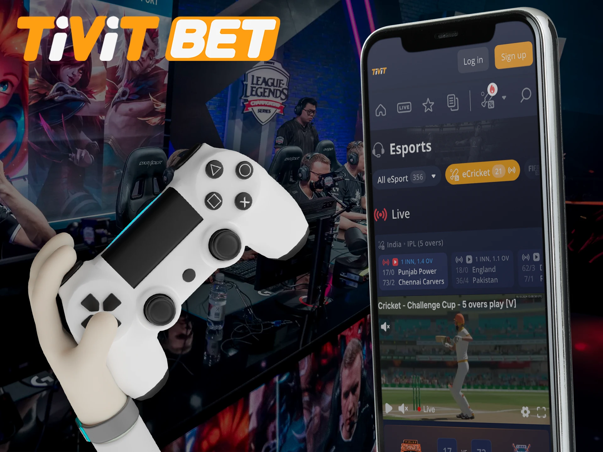 Choose your game and teams to bet on Esports on the Tivitbet app.