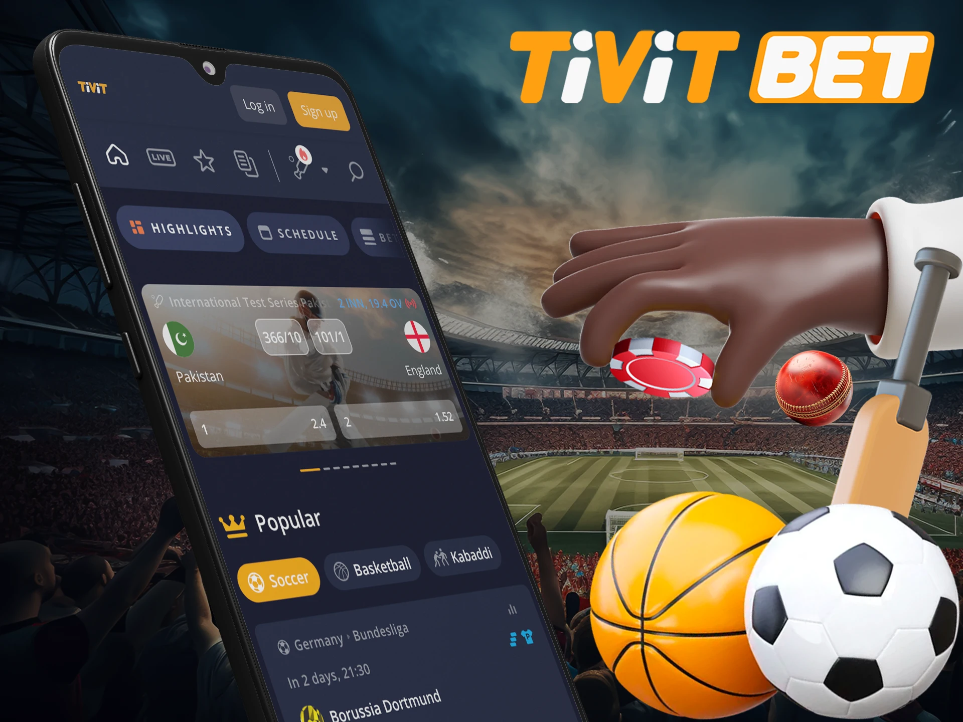 Choose the options you need for winning bets at Tivitbet.