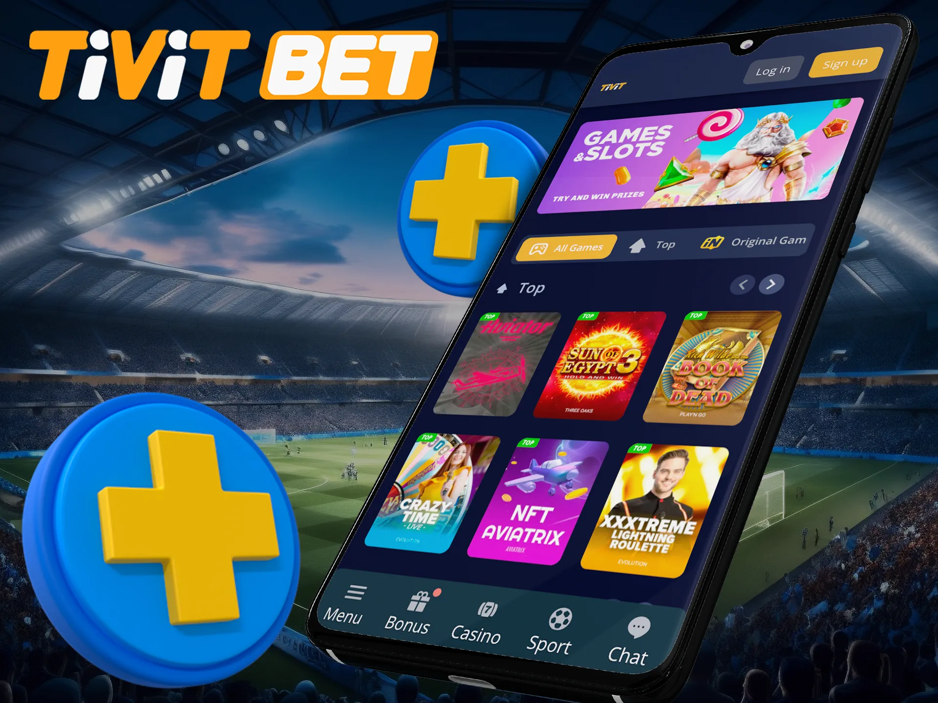 Get maximum benefits only on the Tivitbet app.