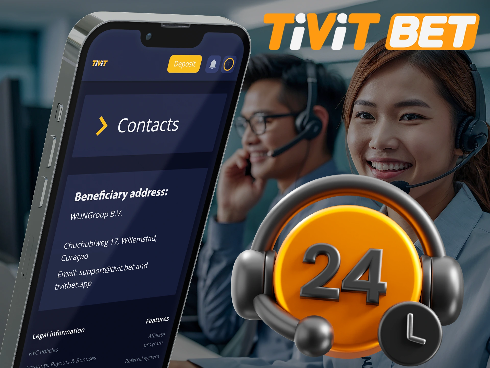 Contact the Tivitbet team if you have any problems with the app.