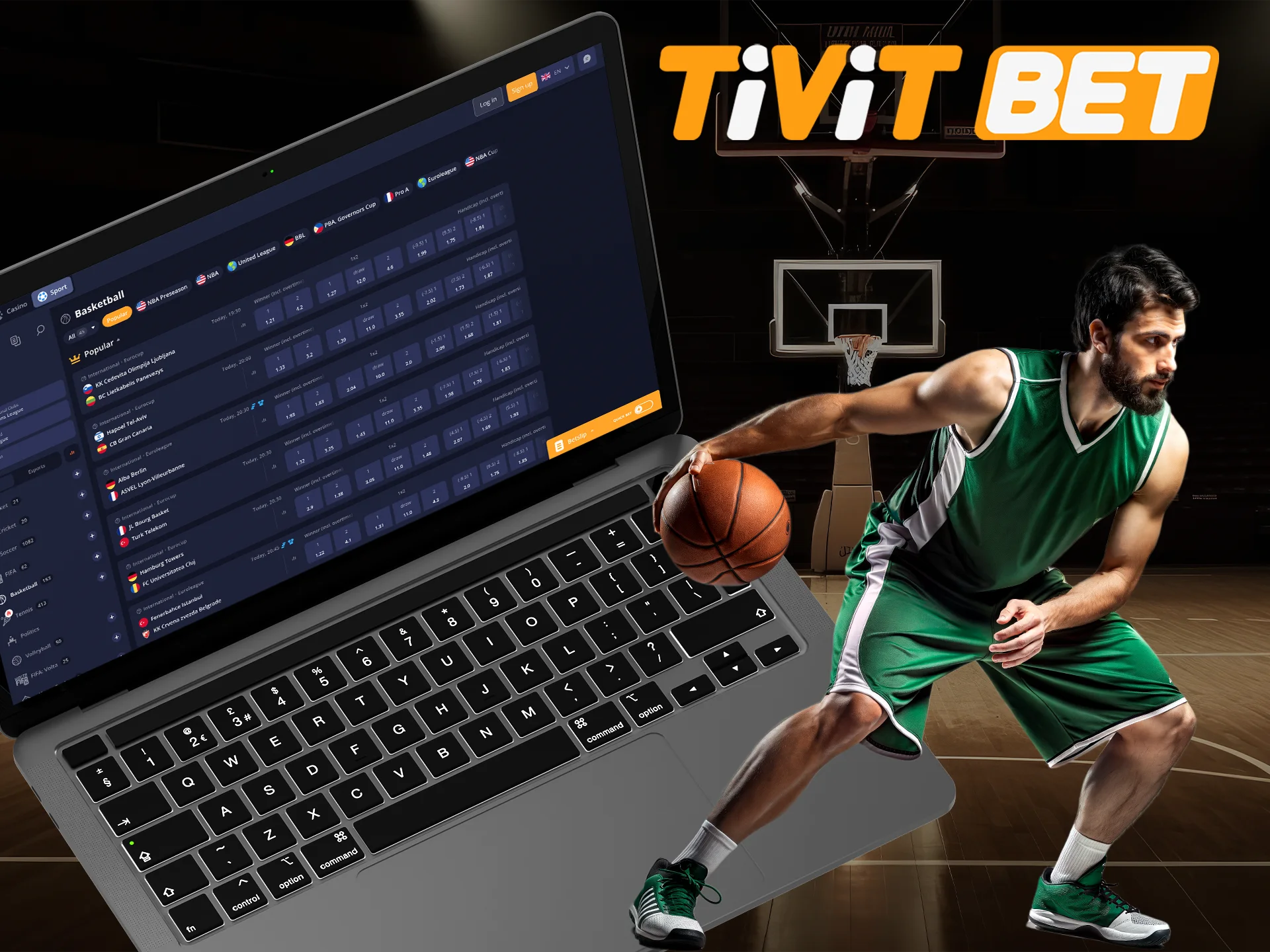 Predict the outcome of a basketball match and become richer at Tivitbet.