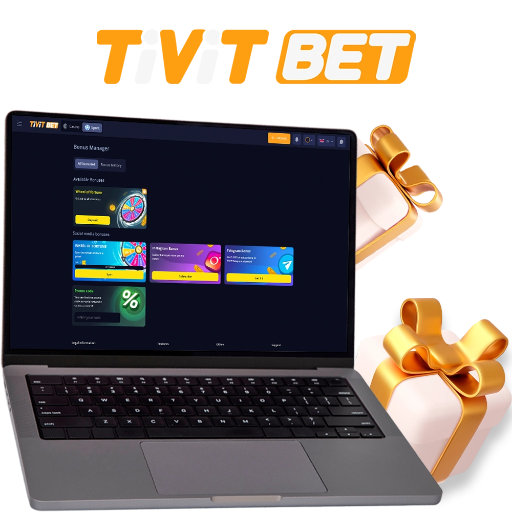 Play at Tivitbet and get lots of bonuses.