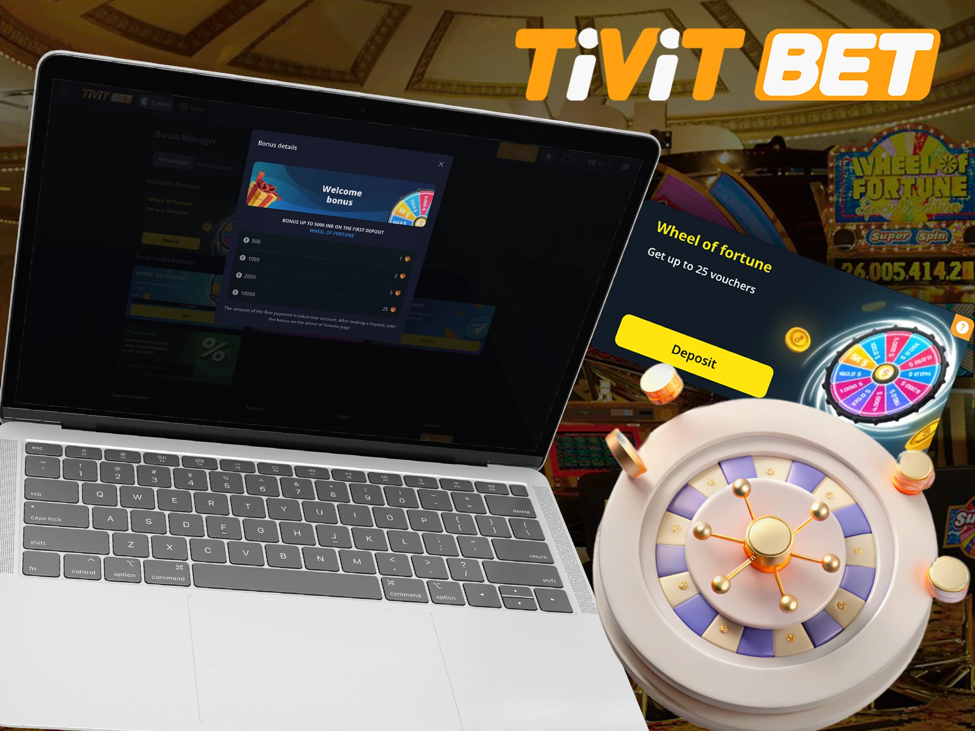 Try your luck in Tivitbet wheel of fortune.