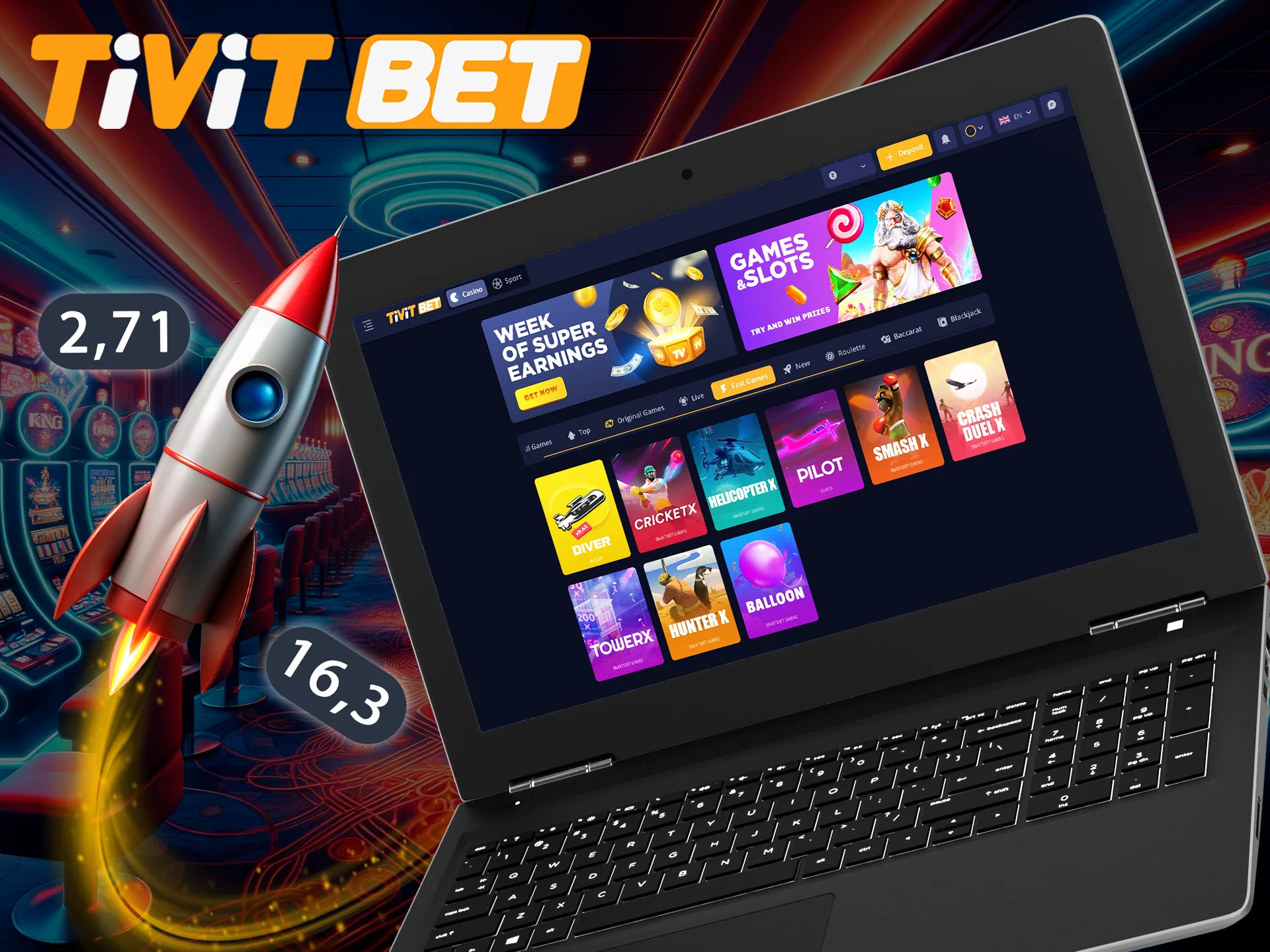 The best odds on crash games are waiting for you at Tivitbet.