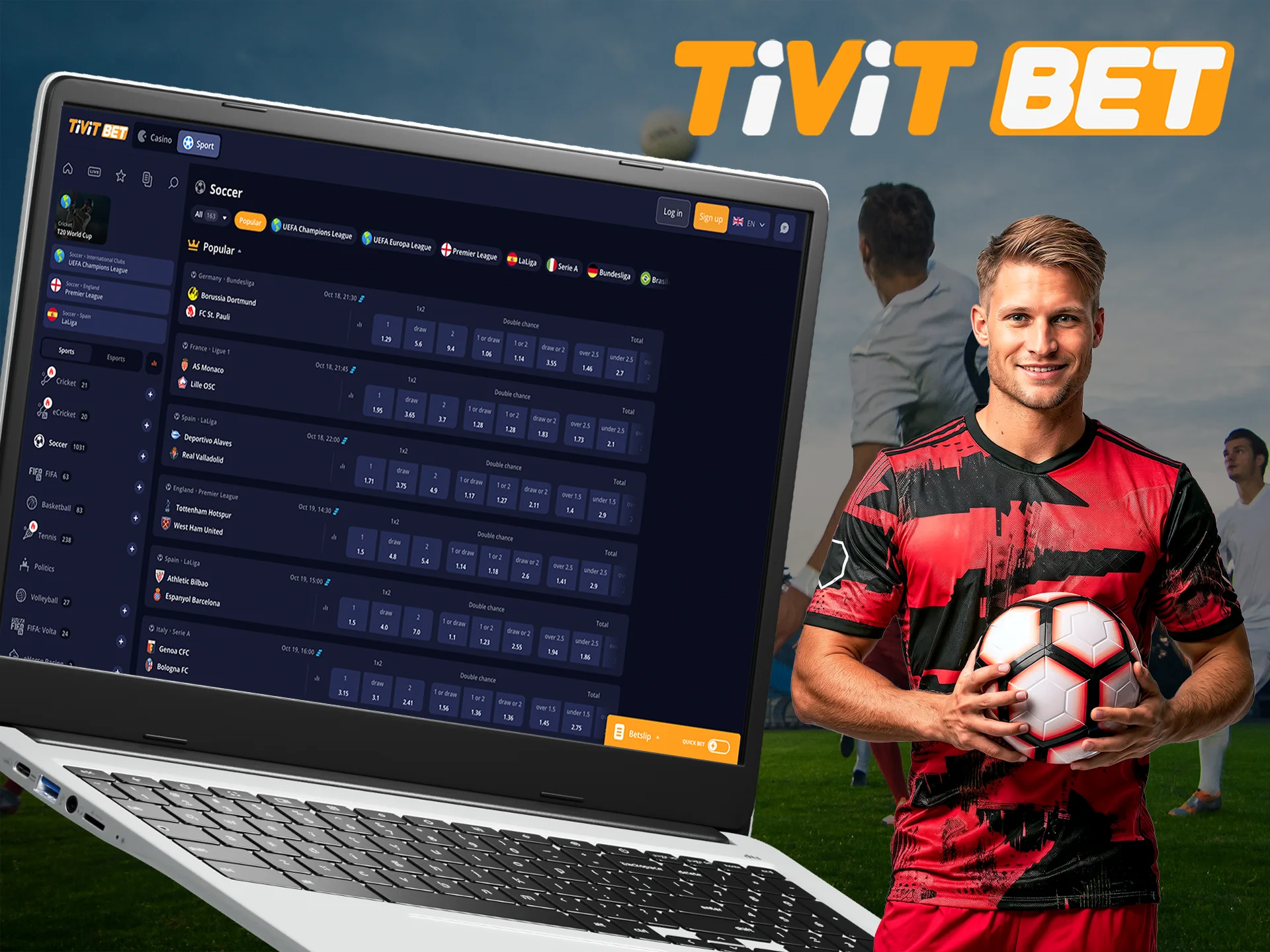 Create your predictions for soccer matches at Tivitbet.