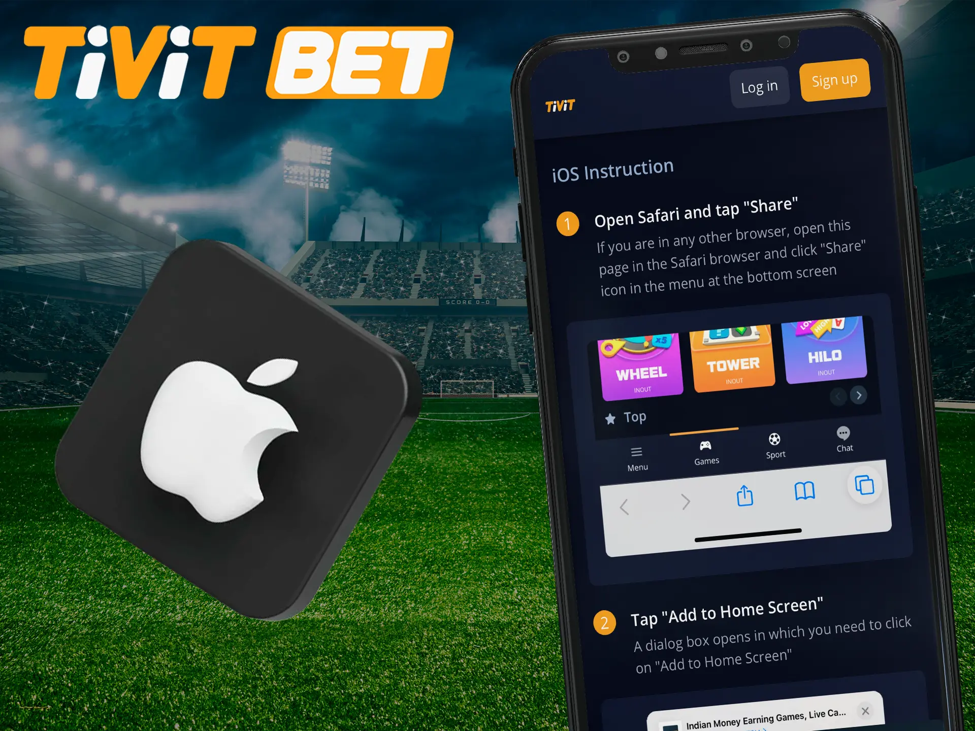 Play and become a champion at Tivitbet using the iOS app.