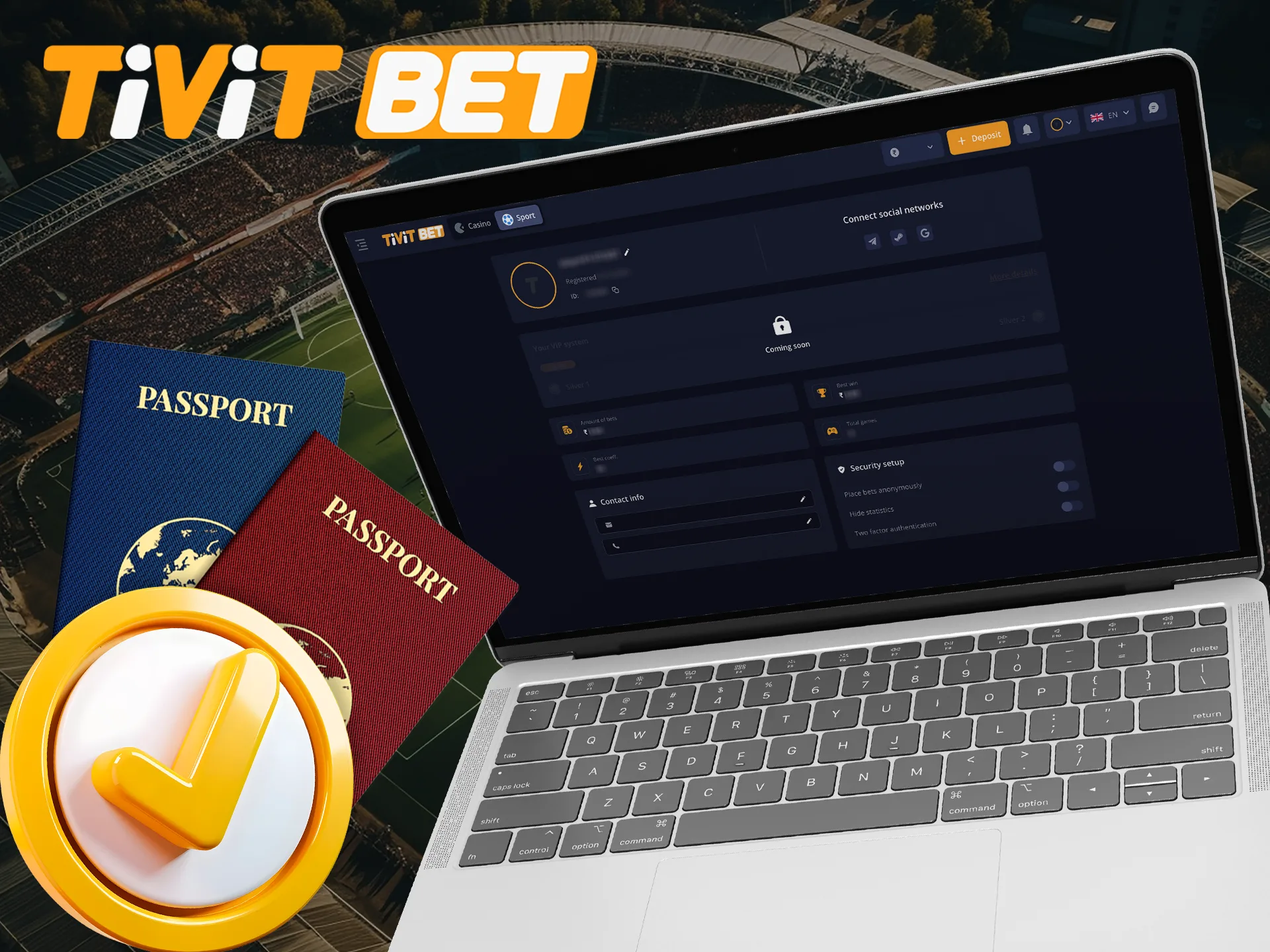 Confirm your account verification to start playing at Tivitbet.