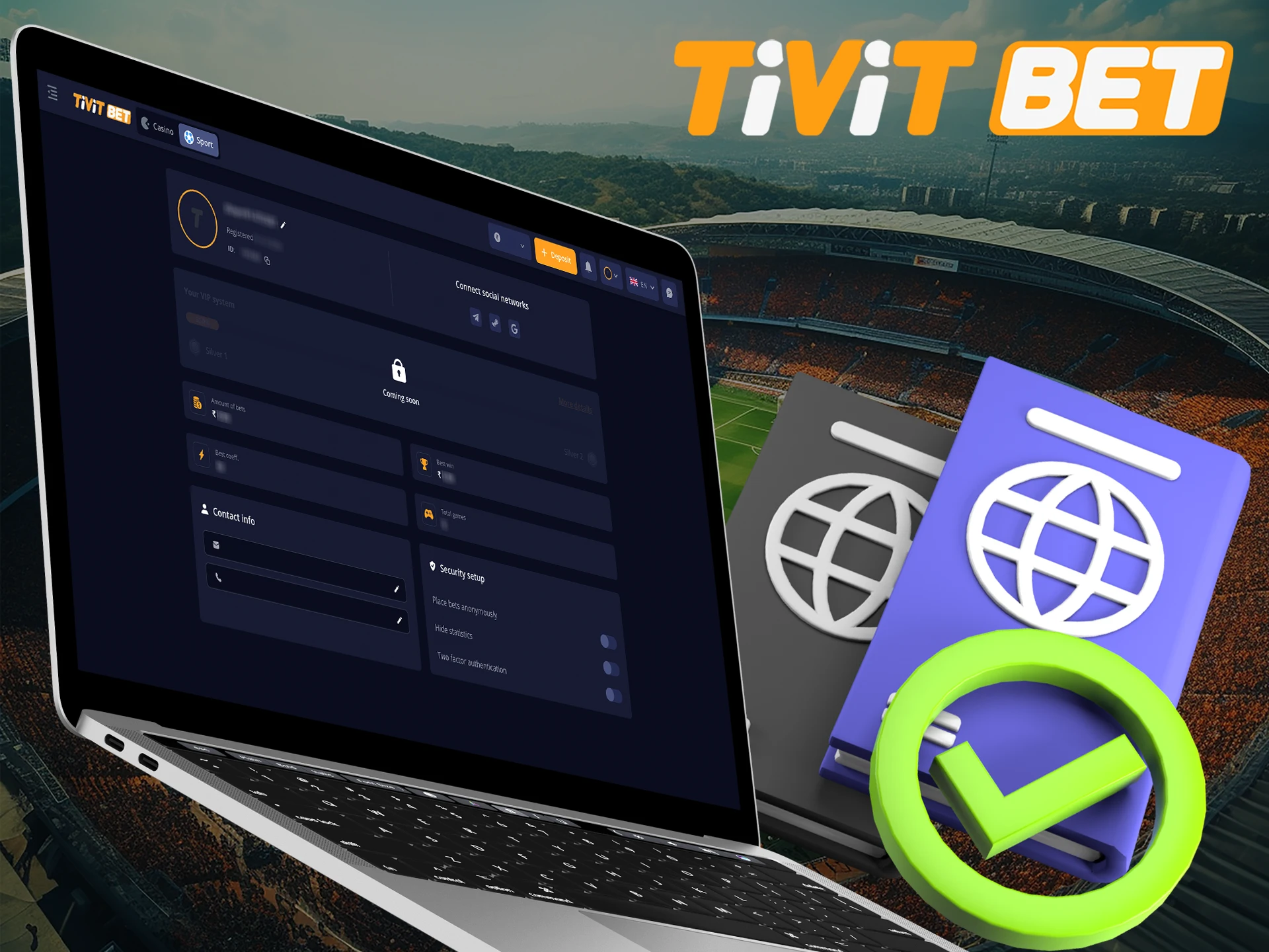 Confirm your Tivitbet account and start playing.